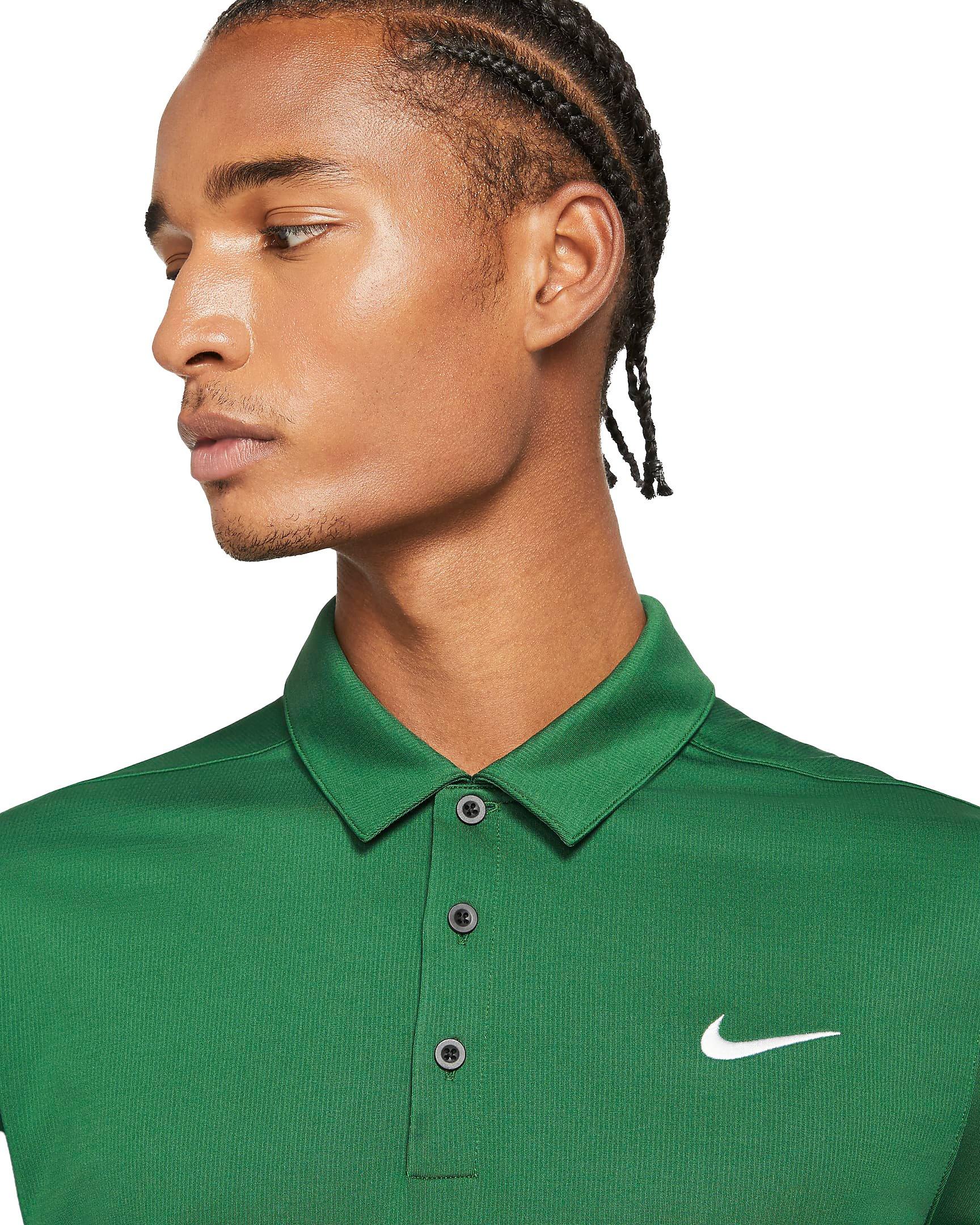 Nike Men's Football Polo - GREEN Thumbnail View 3
