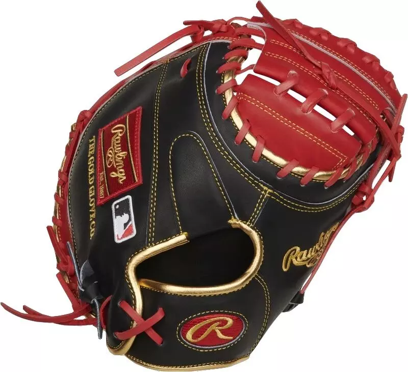 Rawlings Heart of the Hide 32.5" ContoUR Baseball Catchers Mitt RHT - BLACK/RED