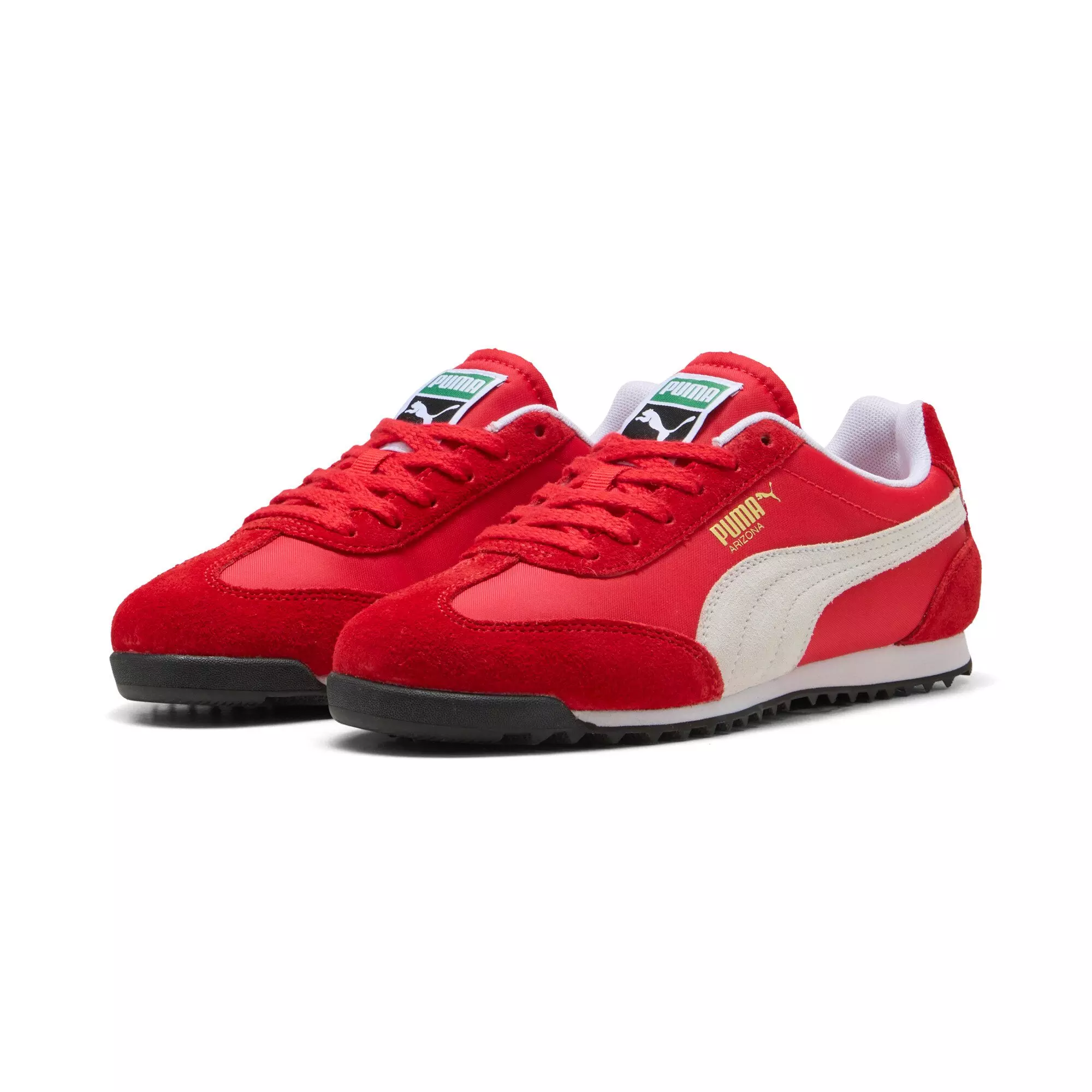 PUMA Arizona Nylon "For All Time Red/PUMA White/PUMA Gold" Women's Shoe - RED/WHITE/GOLD