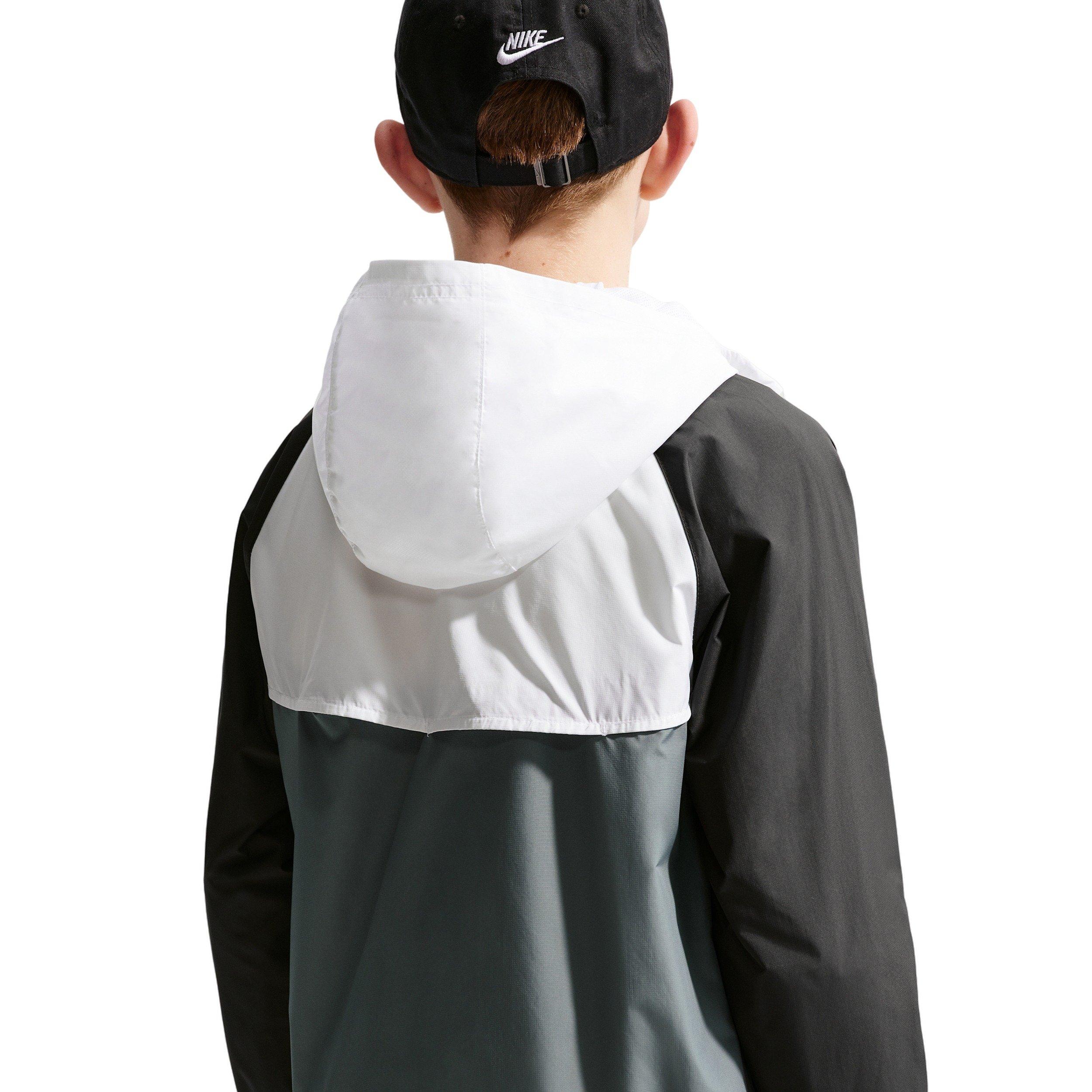 Nike Sportswear Windrunner Hooded Big Kids' White/Grey Repel Jacket
