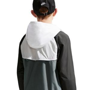 Nike Big Kids' Sportswear Windrunner Hooded Repel Jacket - White/Grey
