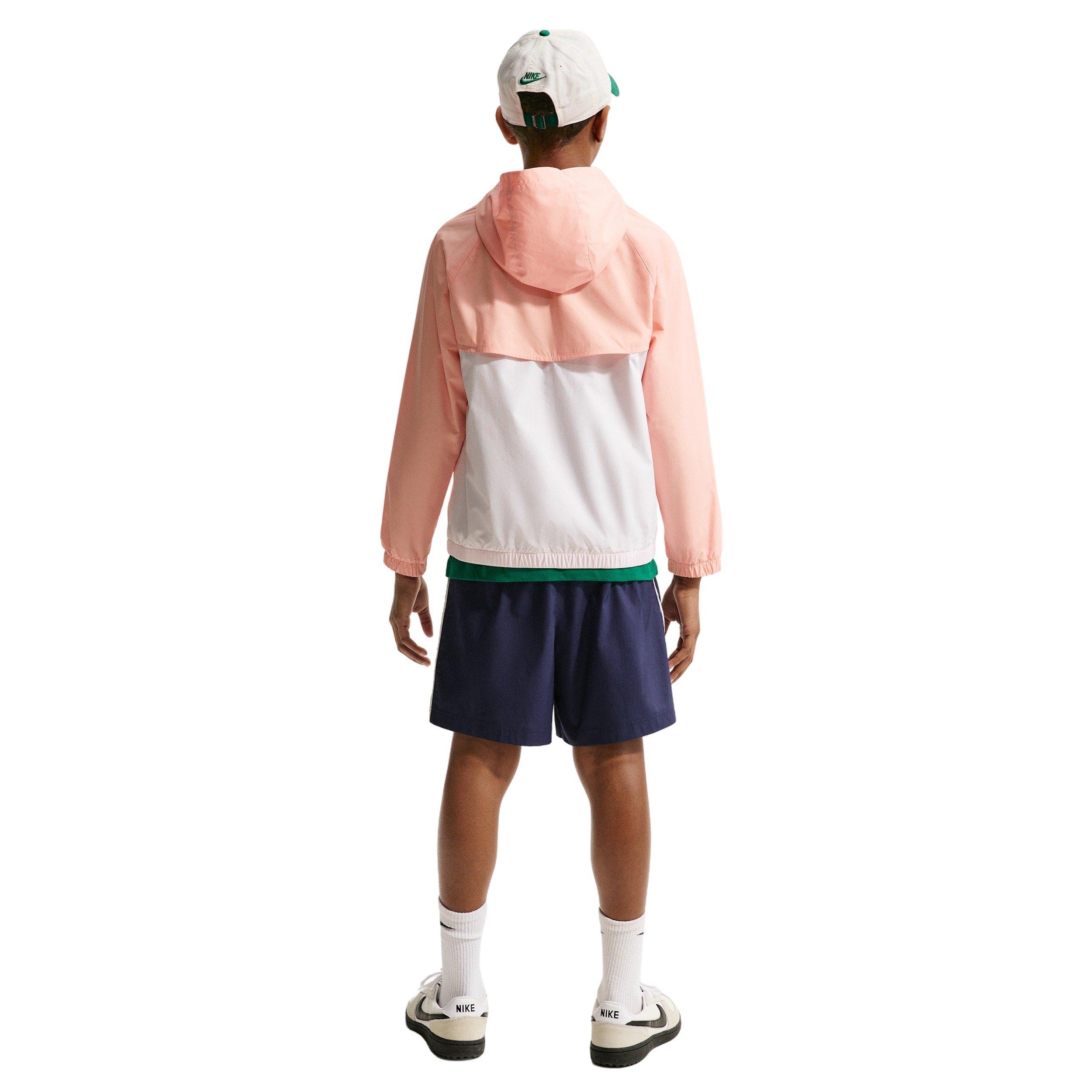 Nike Big Kids' Sportswear Windrunner Hooded Repel Jacket - Peach/White - PEACH/WHITE Thumbnail View 5