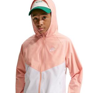 Nike Big Kids' Sportswear Windrunner Hooded Repel Jacket - Peach/White