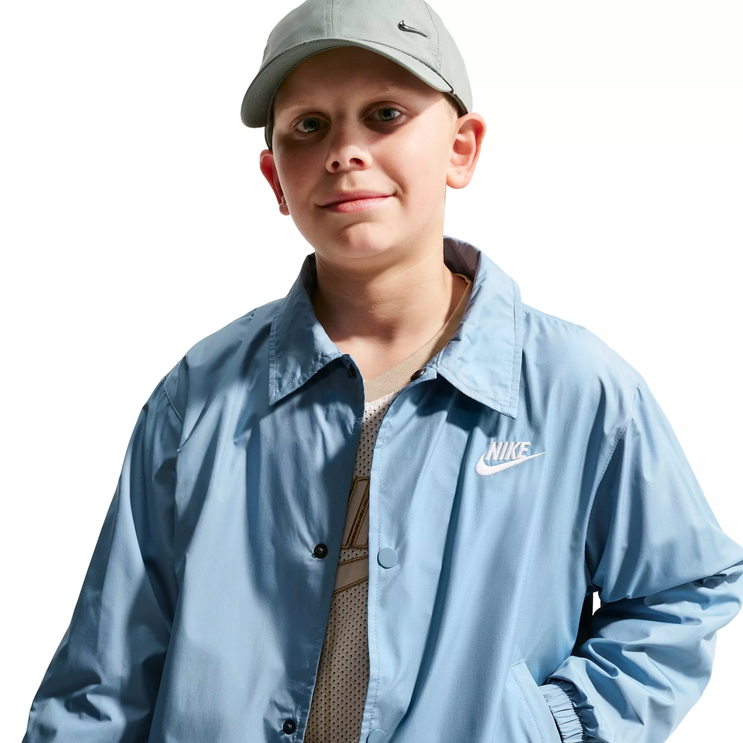 Nike Big Boys' Sportswear Club Repel Coaches' Jacket - Blue - BLUE