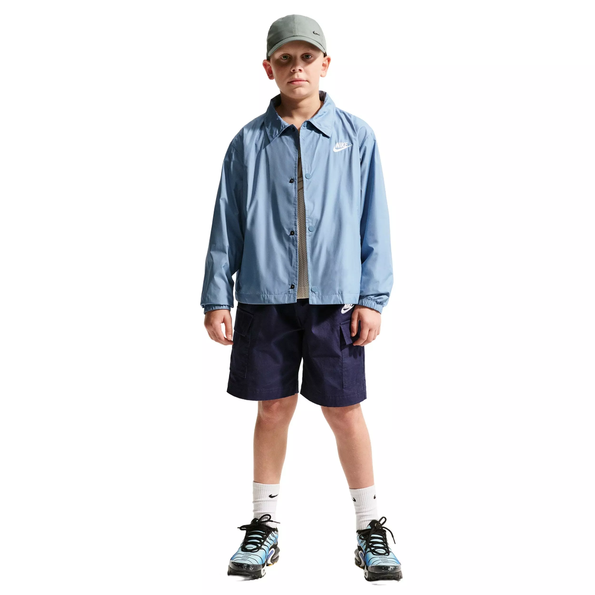 Nike Big Boys' Sportswear Club Repel Coaches' Jacket - Blue - BLUE