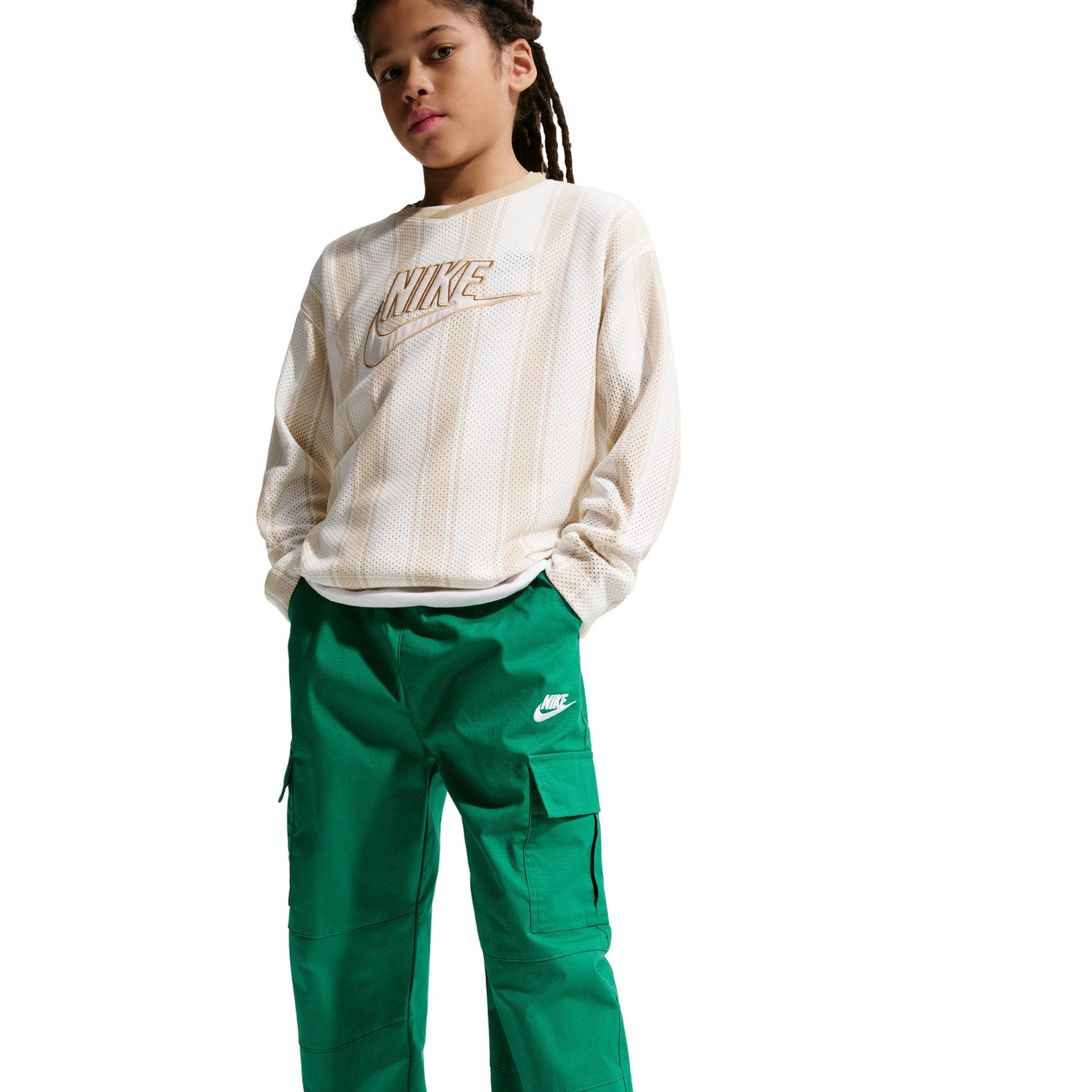 Nike Big Kids' Sportswear Club Woven Cargo Pants - Green - GREEN Thumbnail View 5