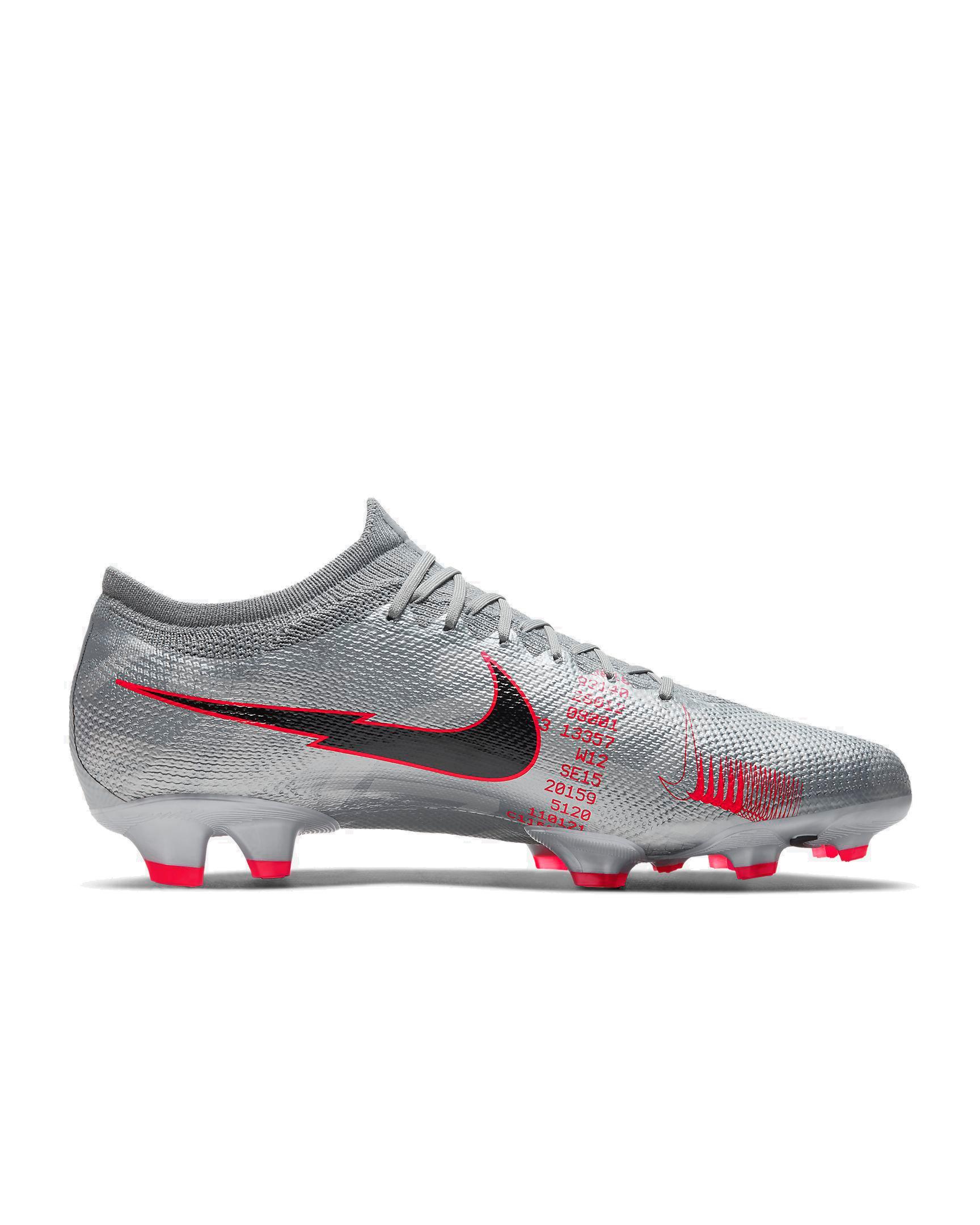 Nike Mercurial Vapor 13 Pro Fg Grey Red Black Unisex Soccer Cleat Hibbett City Gear