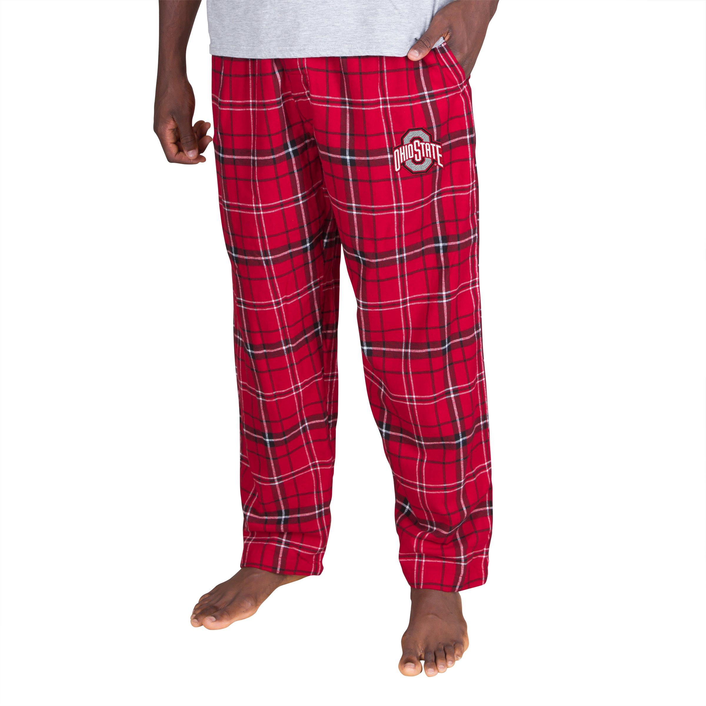 College Concepts Men's Ohio State Buckeyes Ultimate Flannel Pants, Red/Black, Size: Small, Cotton