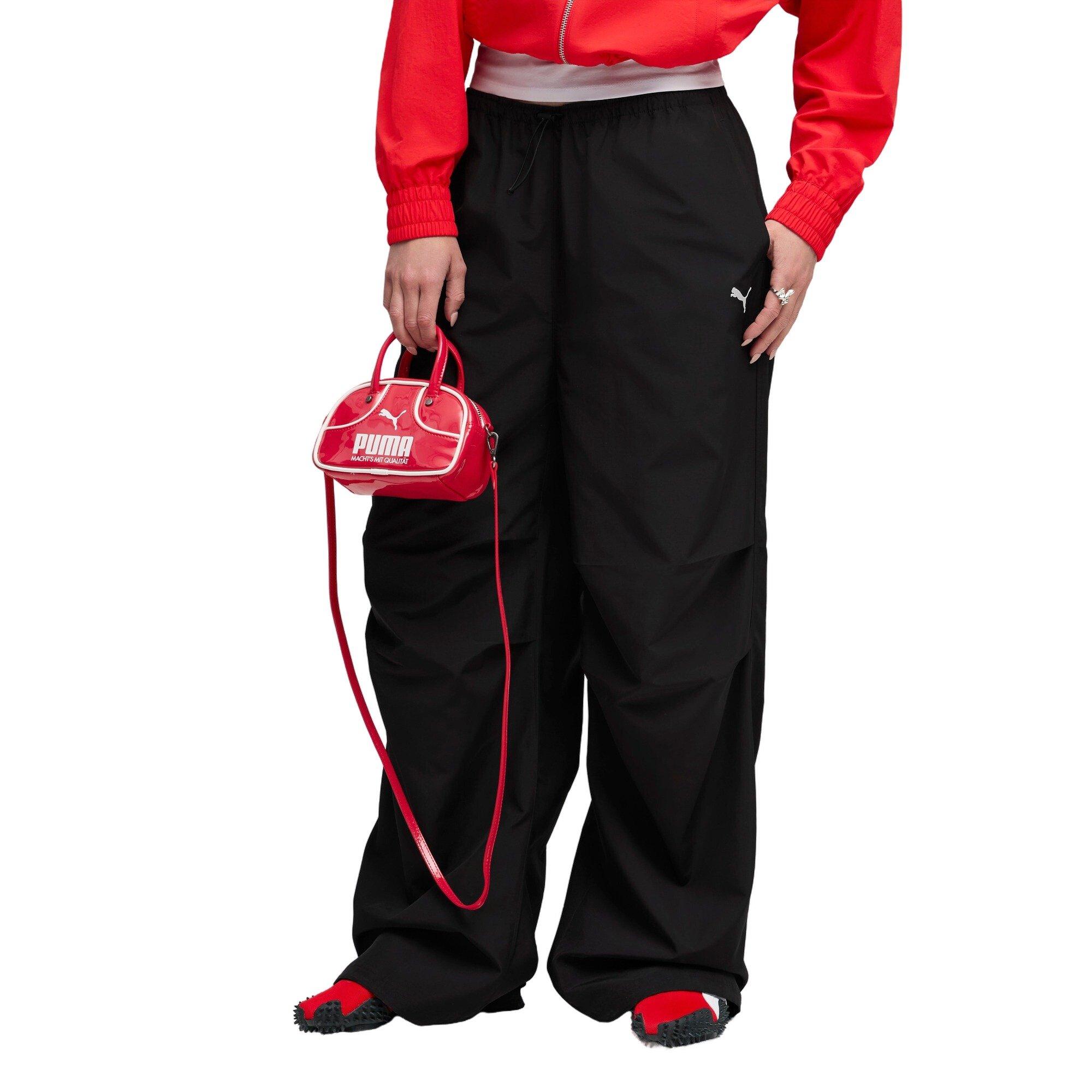 PUMA Women's Wardrobe Ess Parachute Woven OP Pants -Black - BLACK Thumbnail View 1