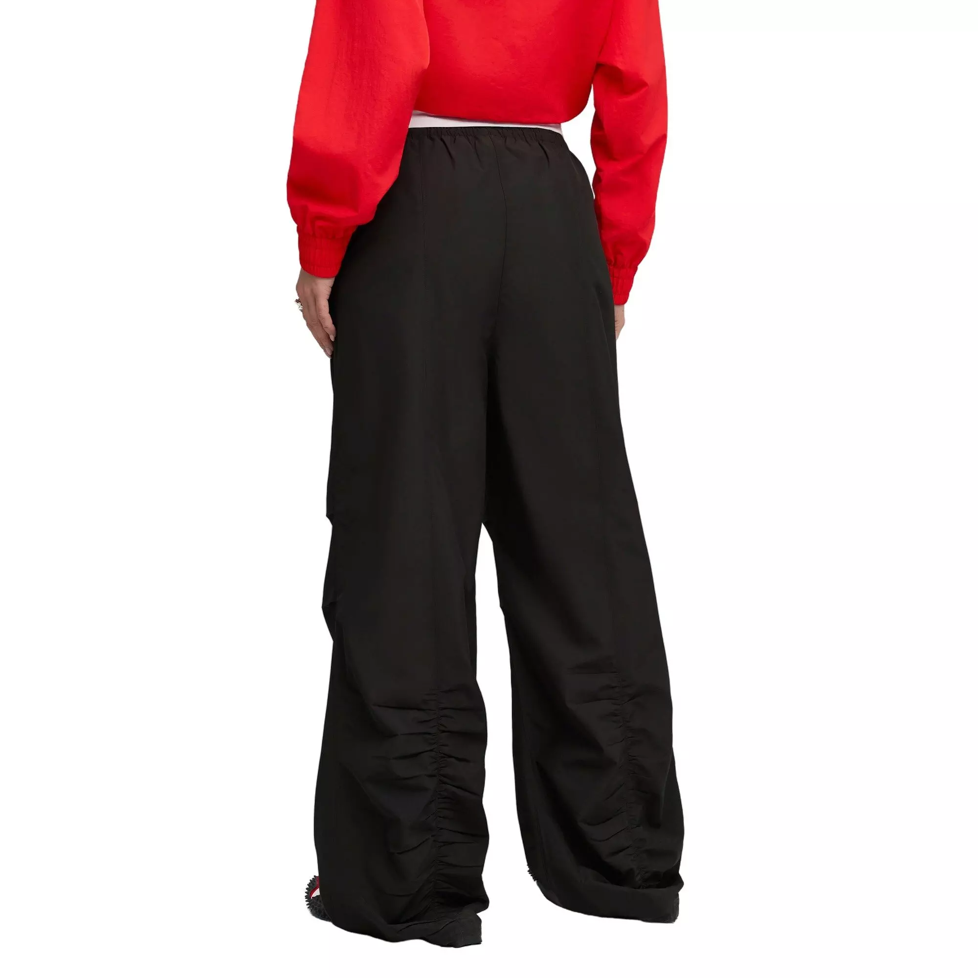 PUMA Women's Wardrobe Ess Parachute Woven OP Pants -Black - BLACK