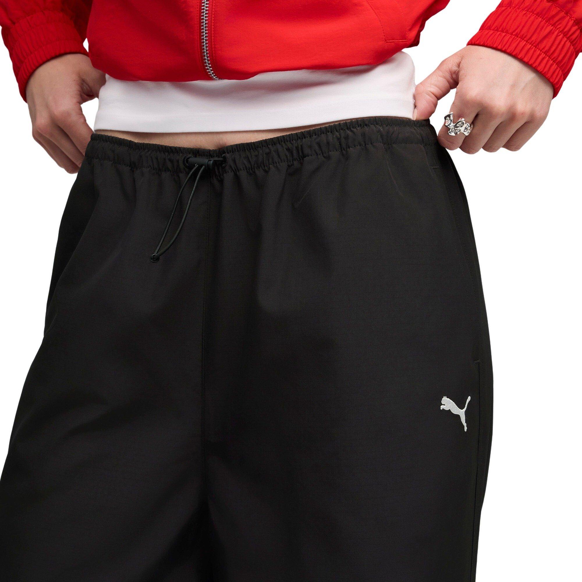 PUMA Women's Wardrobe Ess Parachute Woven OP Pants - Black - BLACK Thumbnail View 3