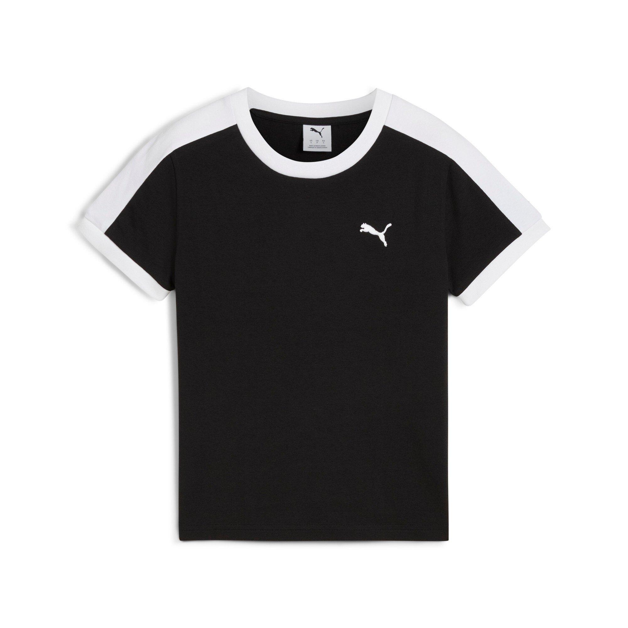 PUMA Women's T7 Slim Tee -Black - BLACK Thumbnail View 4