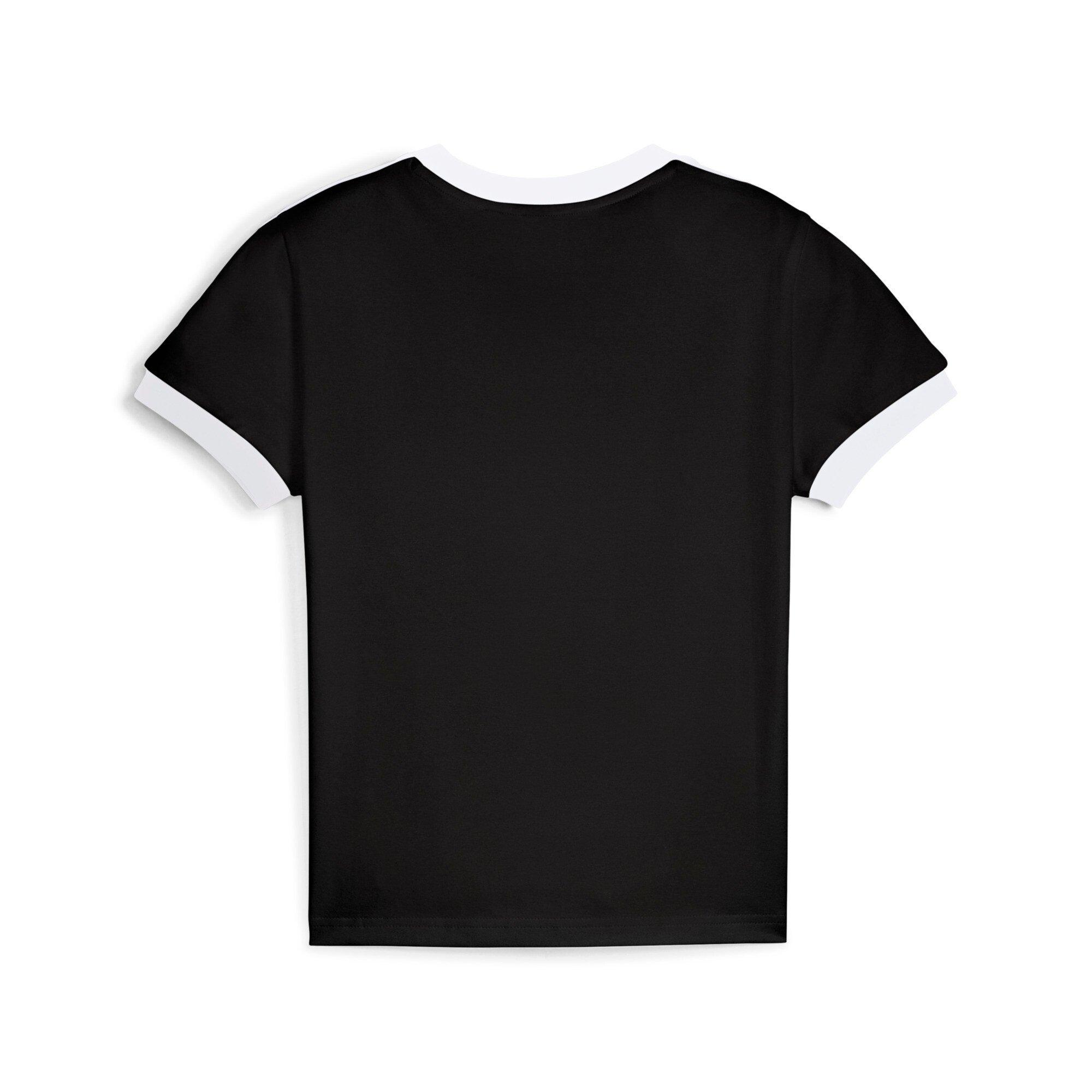 PUMA Women's T7 Slim Tee -Black - BLACK Thumbnail View 5