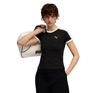 PUMA Women's T7 Slim Tee -Black