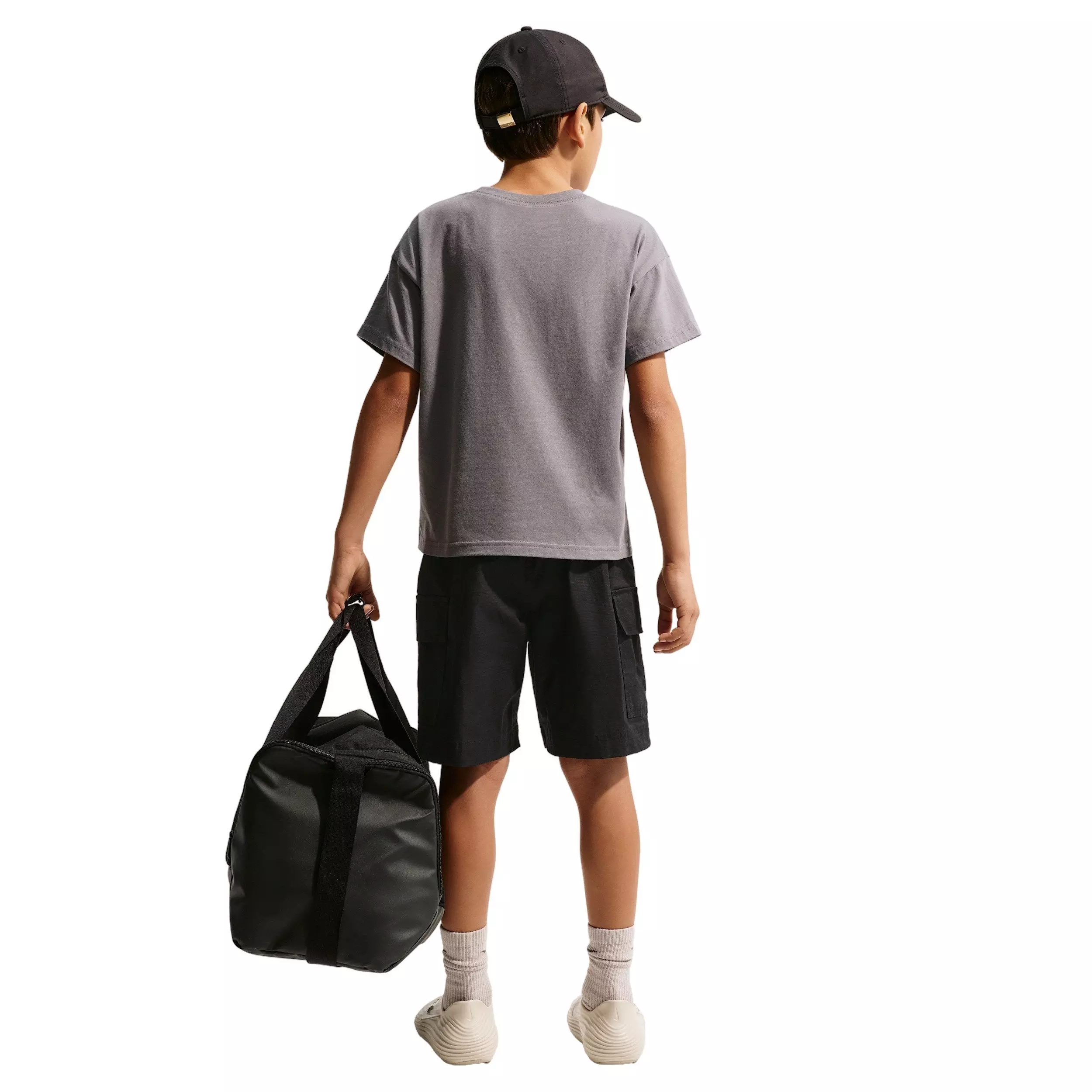 Nike Big Kids' Sportswear Club Woven Cargo Shorts - Black - BLACK