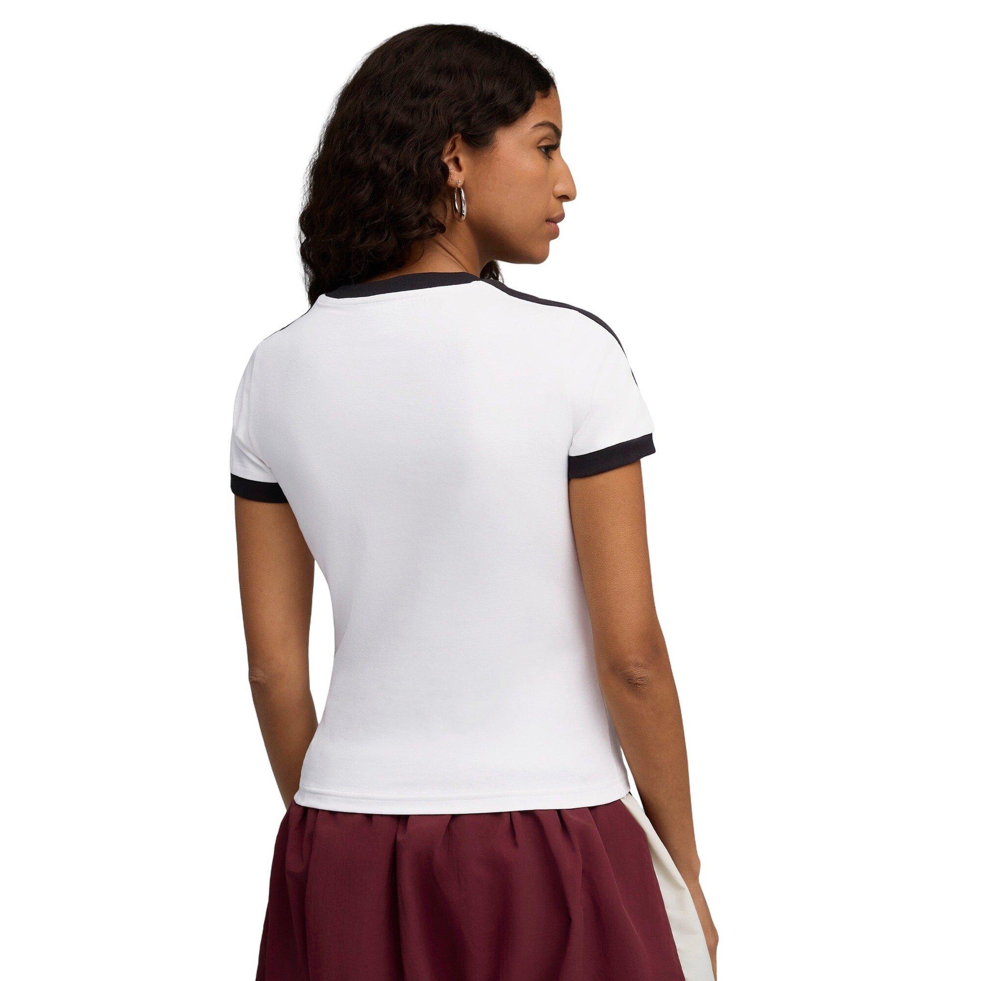 PUMA Women's T7 Slim Tee - White - WHITE Thumbnail View 2