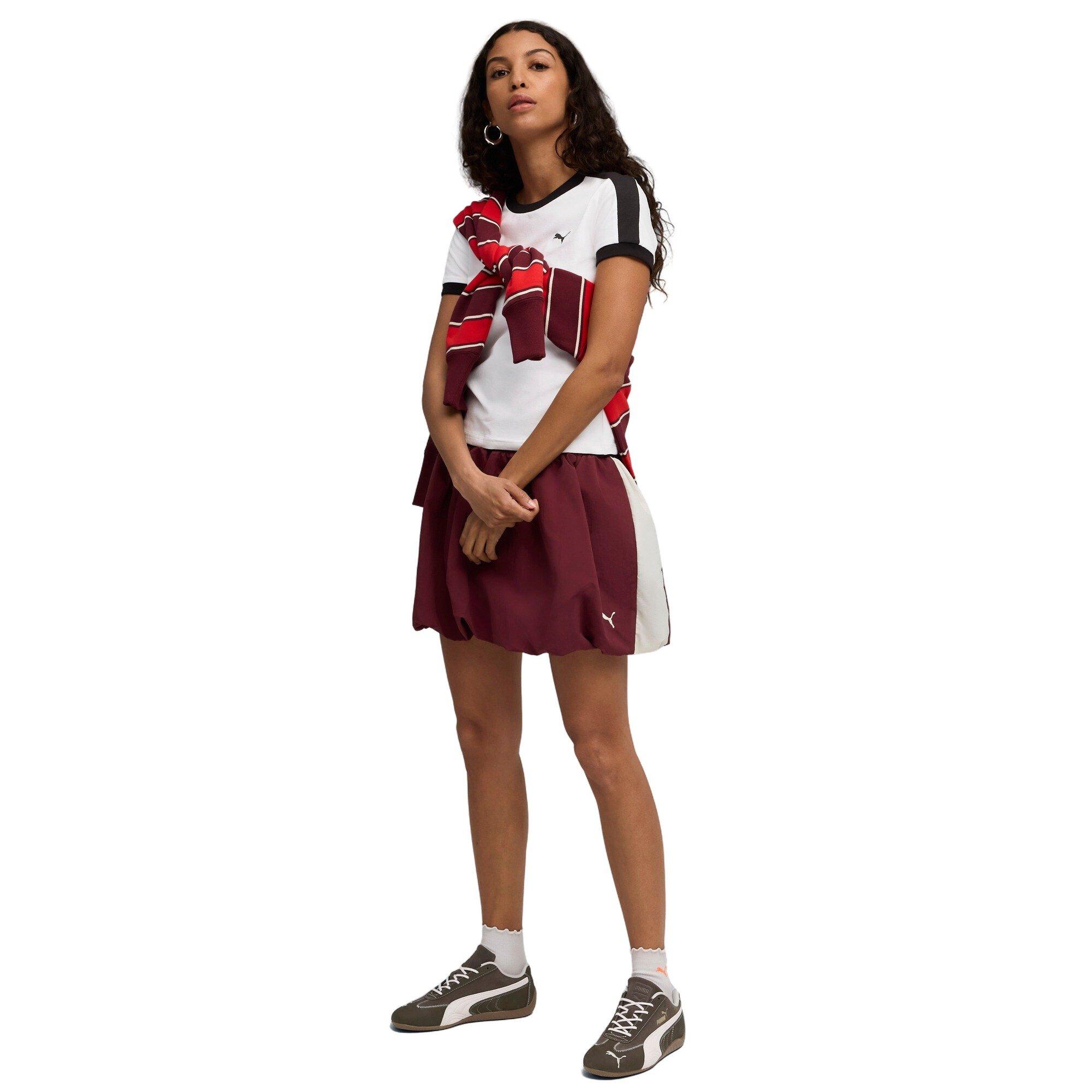 PUMA Women's T7 Slim Tee - White - WHITE Thumbnail View 5