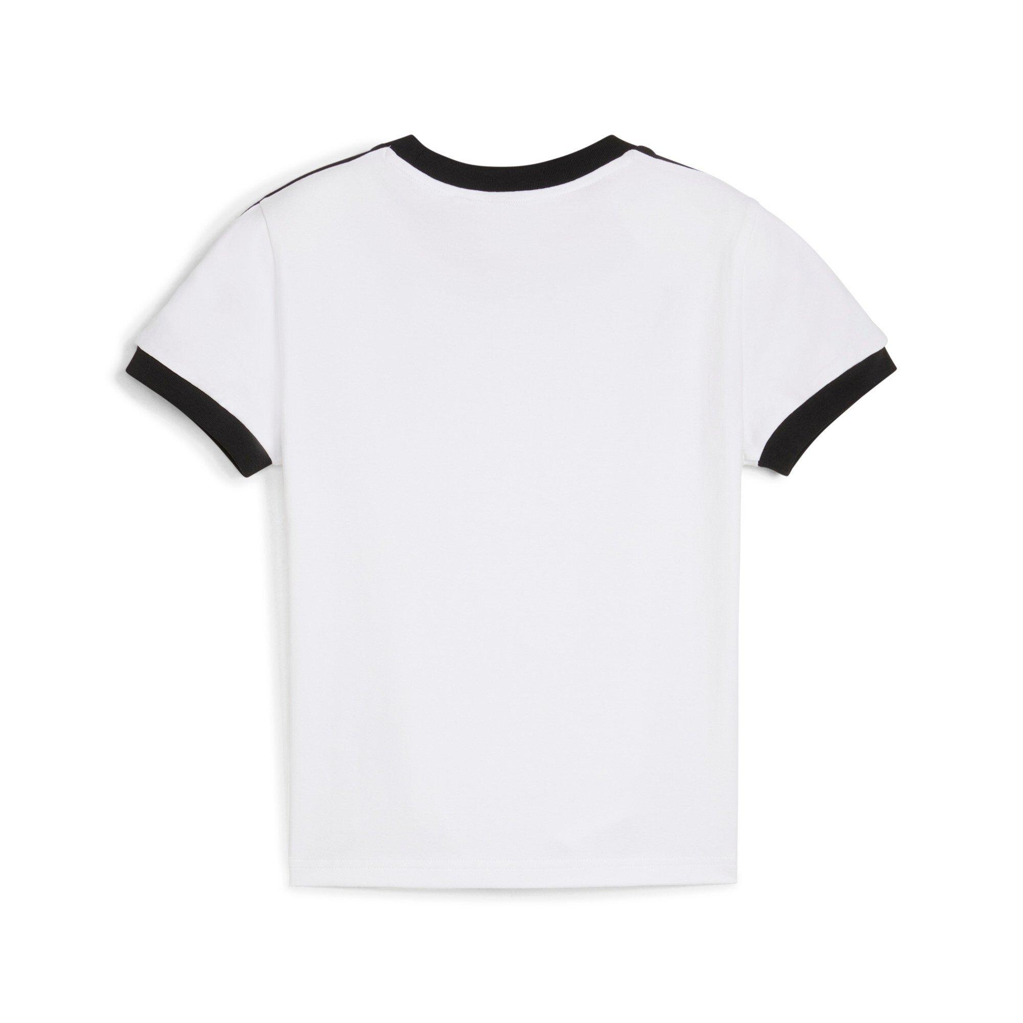 PUMA Women's T7 Slim Tee - White - WHITE Thumbnail View 7