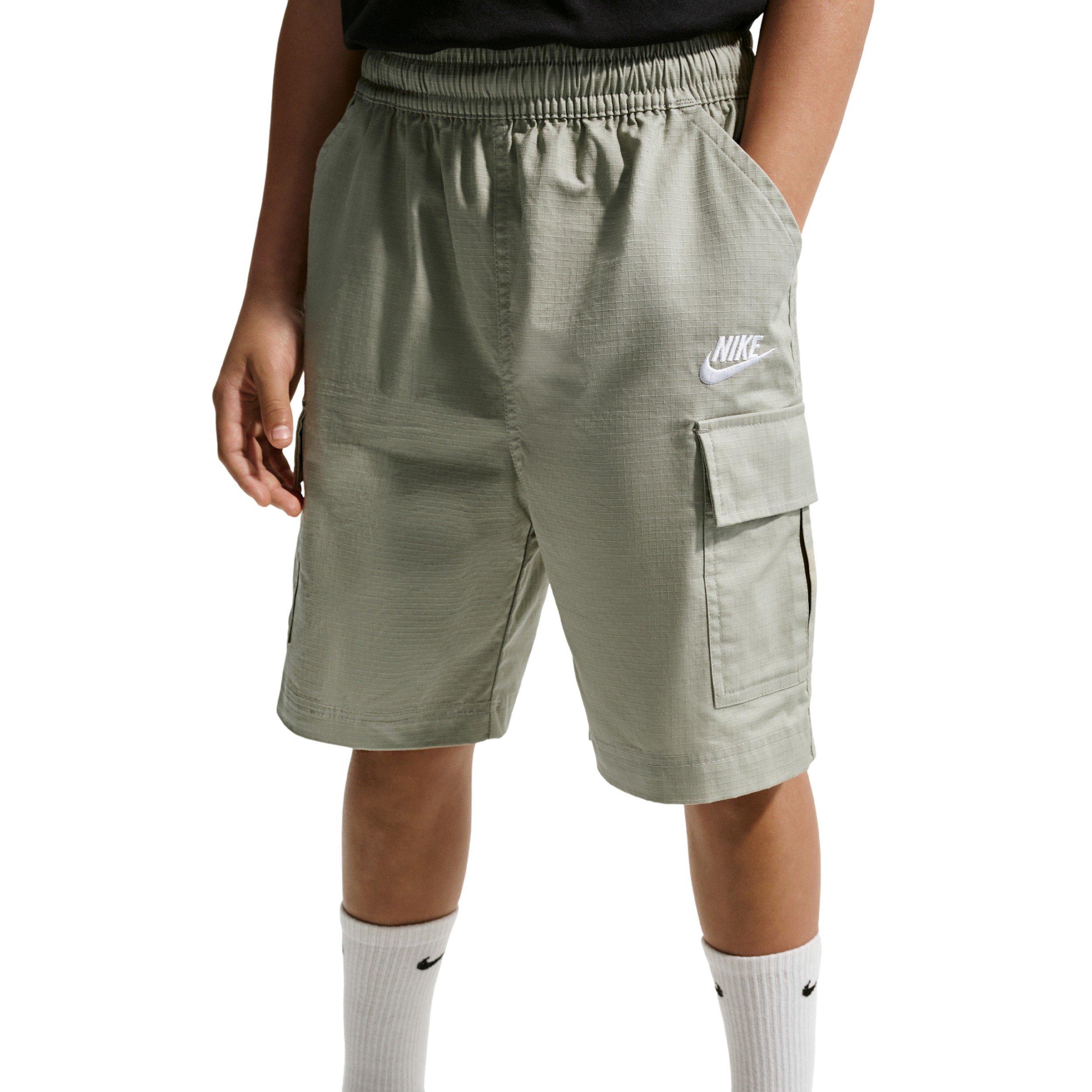 Nike Big Kids' Sportswear Club Woven Cargo Shorts - Light Green - LIGHT GREEN