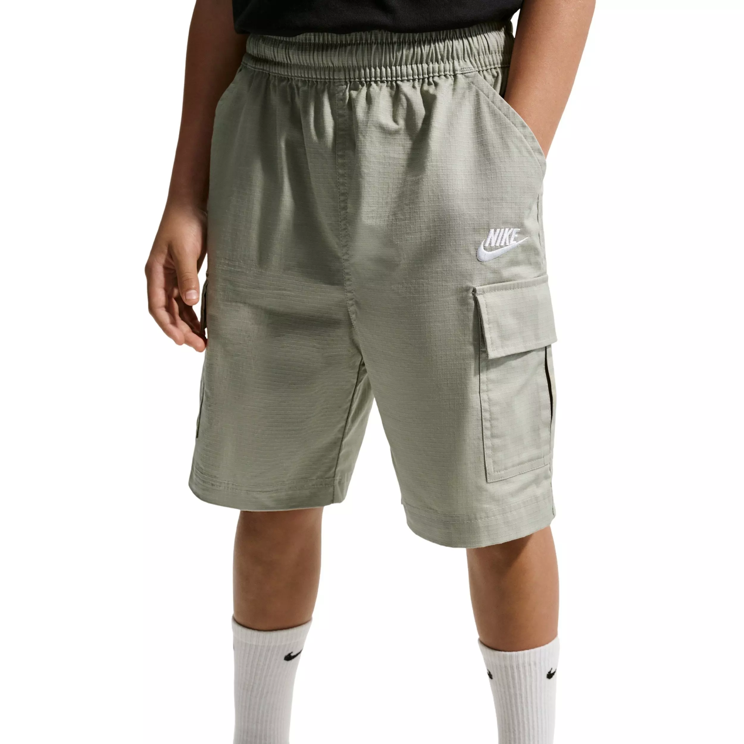 Nike Big Kids' Sportswear Club Woven Cargo Shorts - Light Green - LIGHT GREEN