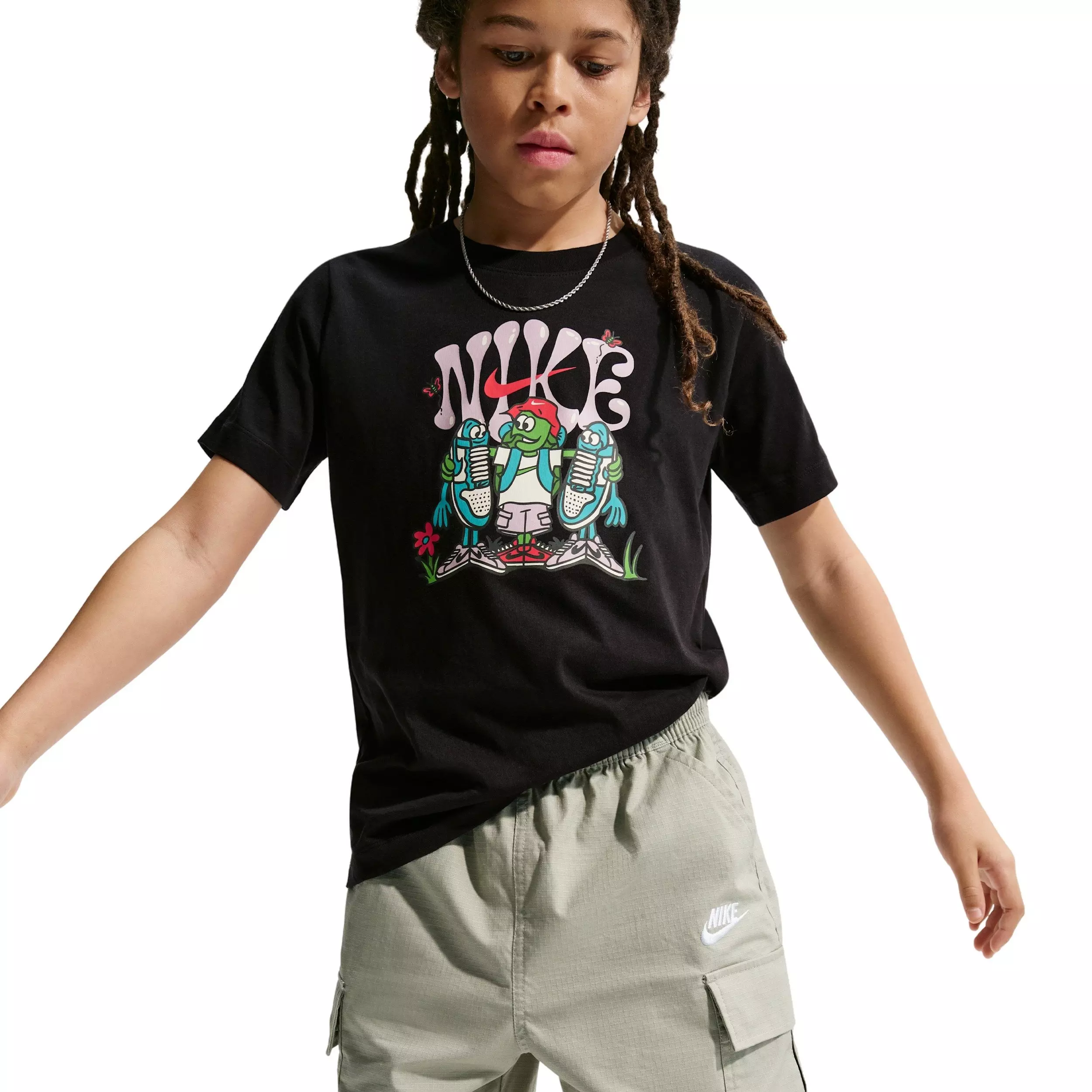 Nike Big Kids' Sportswear Club Woven Cargo Shorts - Light Green - LIGHT GREEN