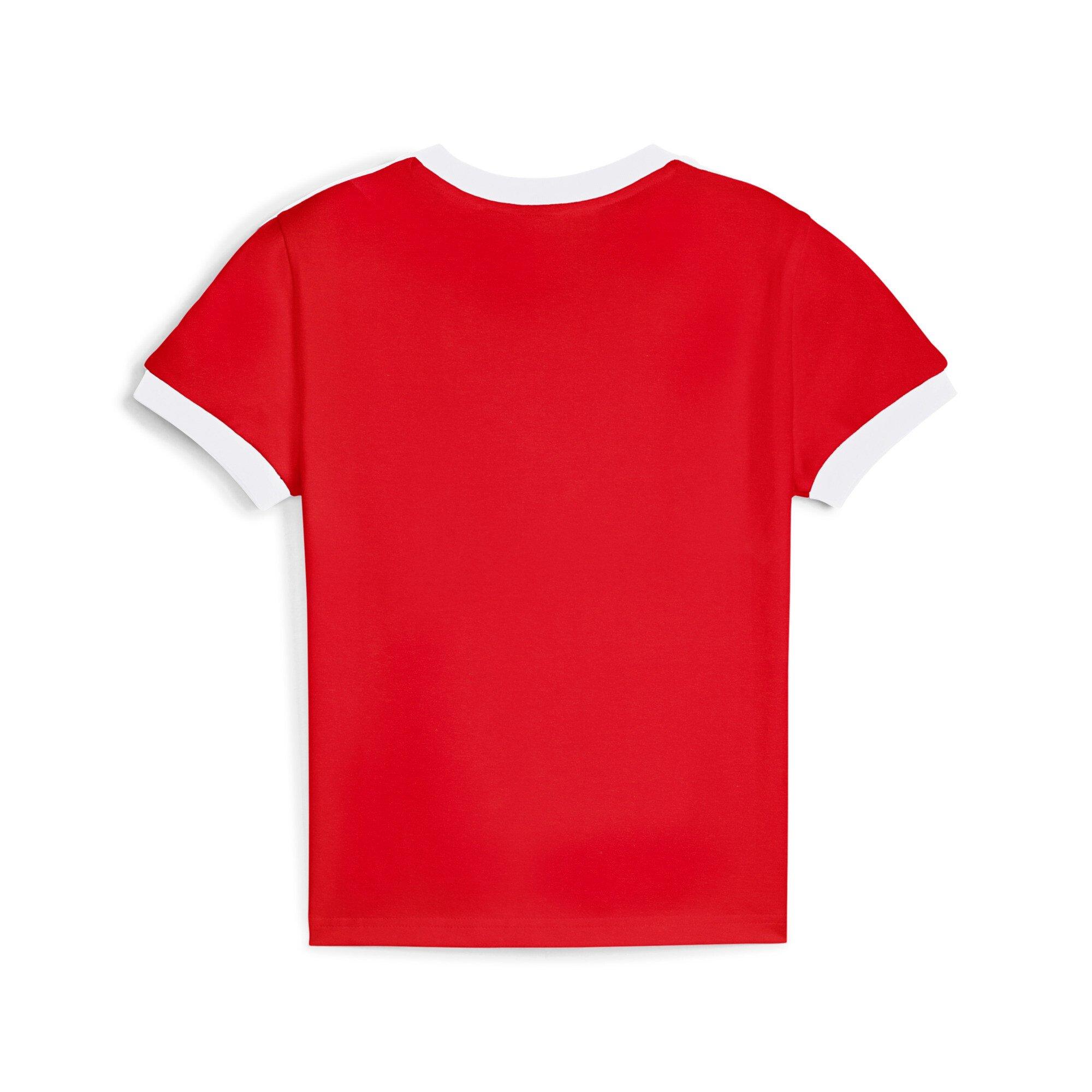 PUMA Women's T7 Slim Tee -Red - RED Thumbnail View 5