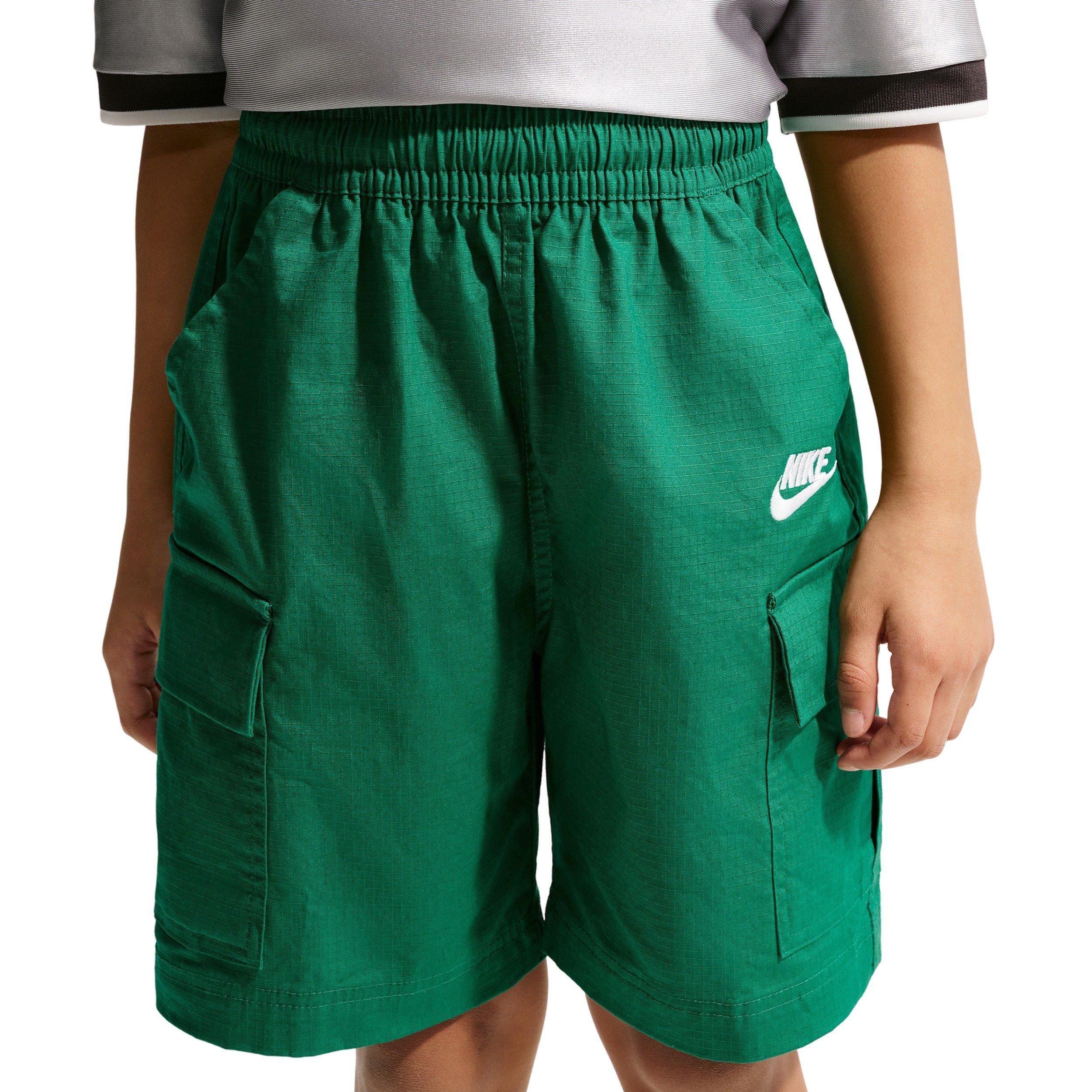 Nike Sportswear Club Big Kids' Green Woven Cargo Shorts
