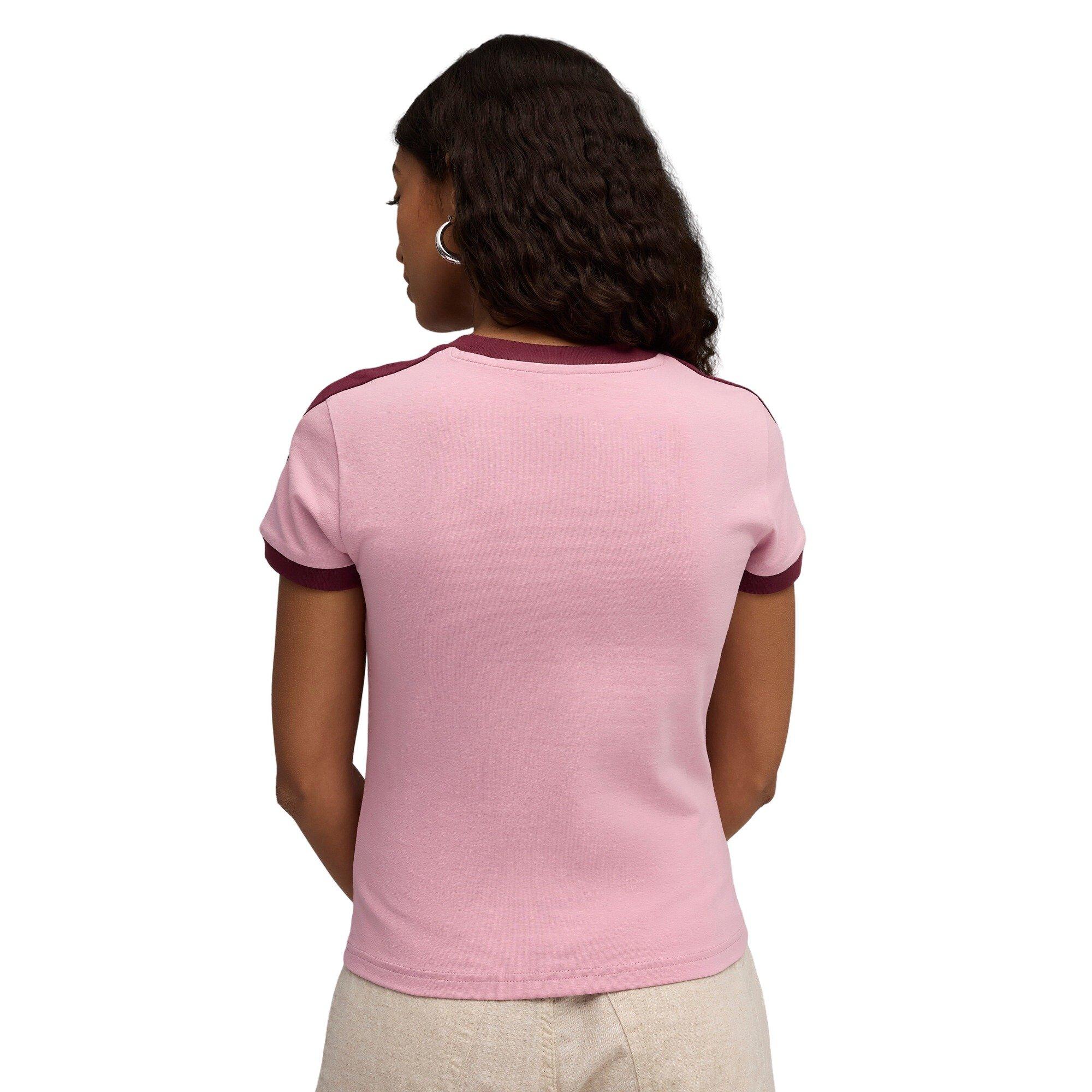 PUMA Women's T7 Slim Tee -Pink - PINK Thumbnail View 2