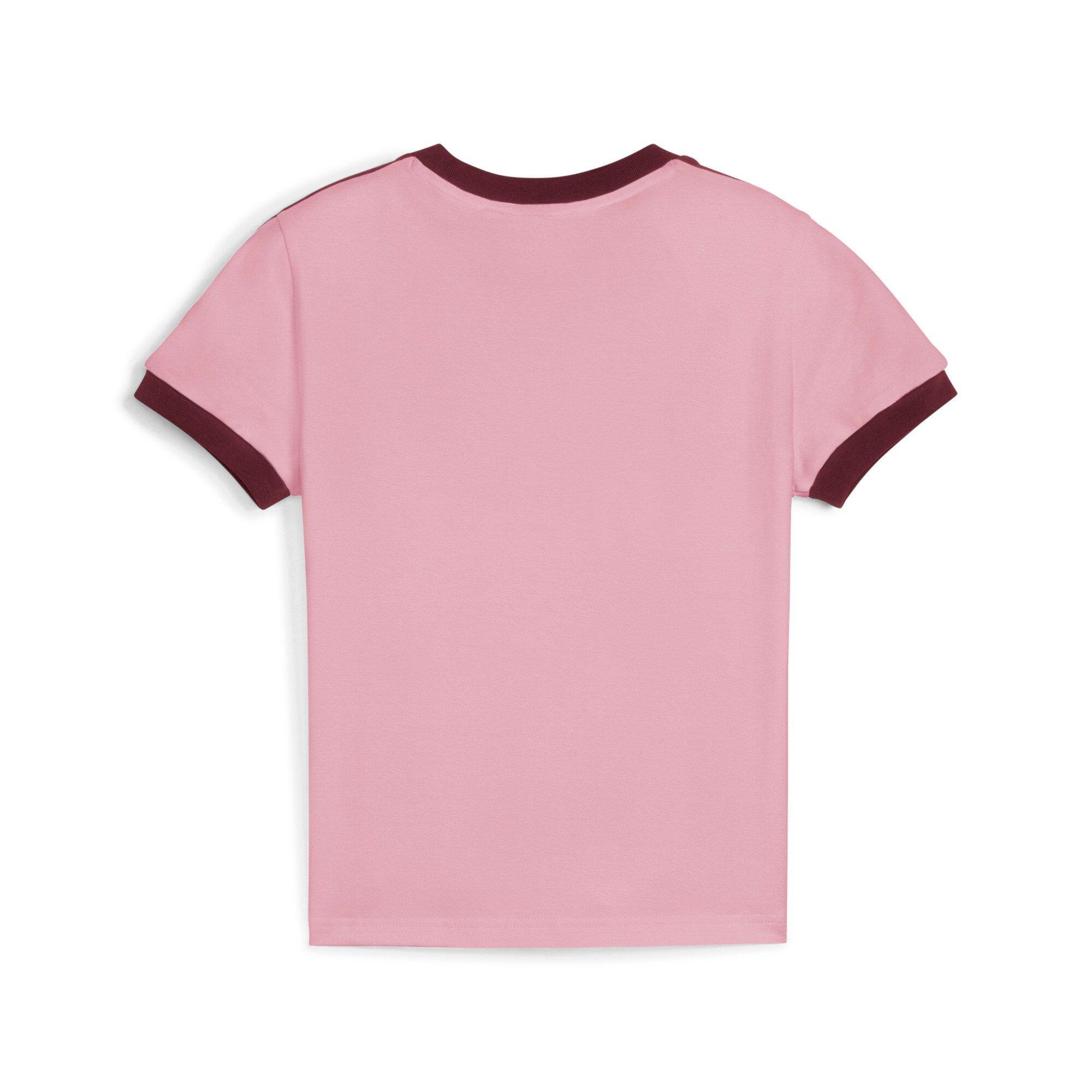 PUMA Women's T7 Slim Tee -Pink - PINK Thumbnail View 5