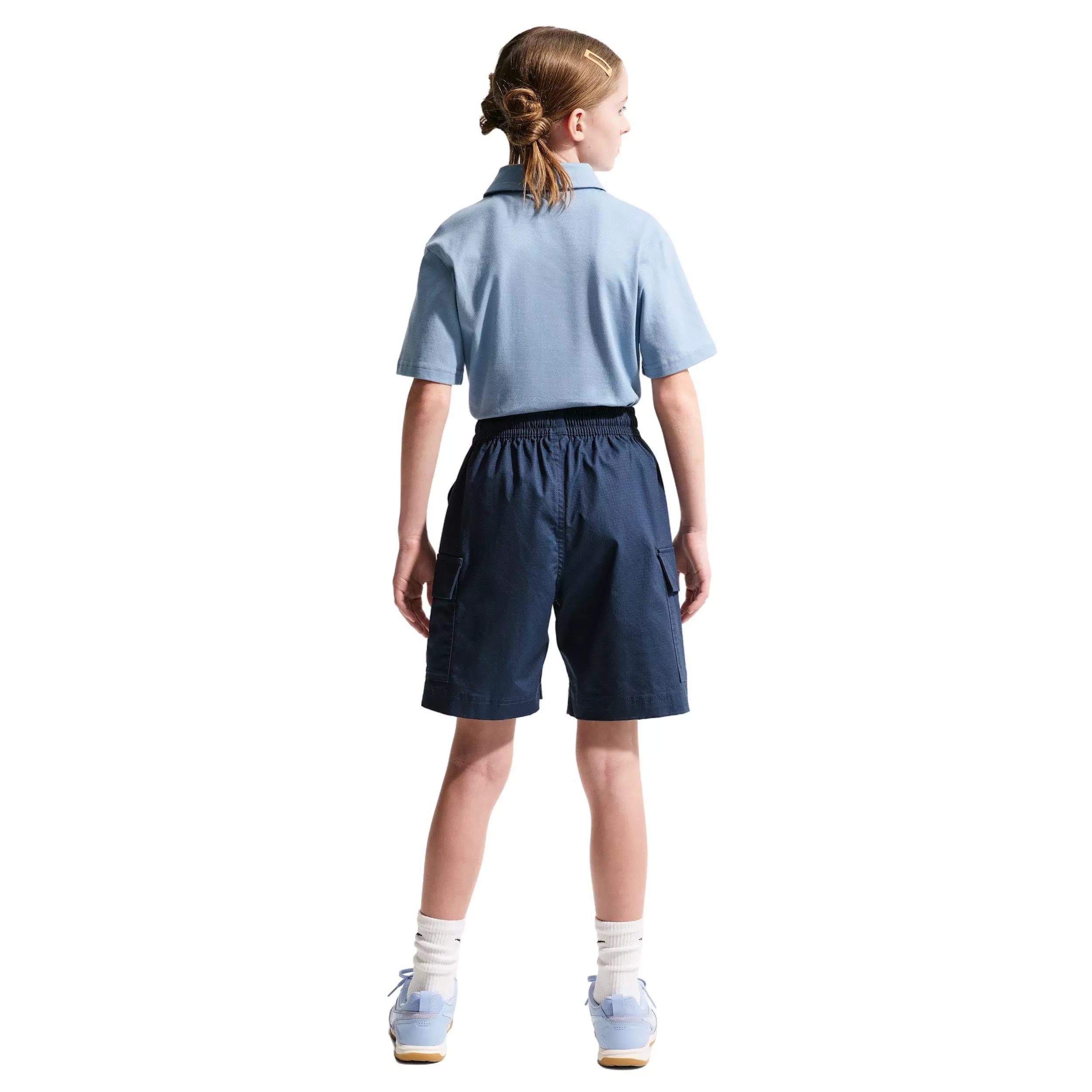 Nike Big Kids' Sportswear Club Woven Cargo Shorts - Navy - BLUE
