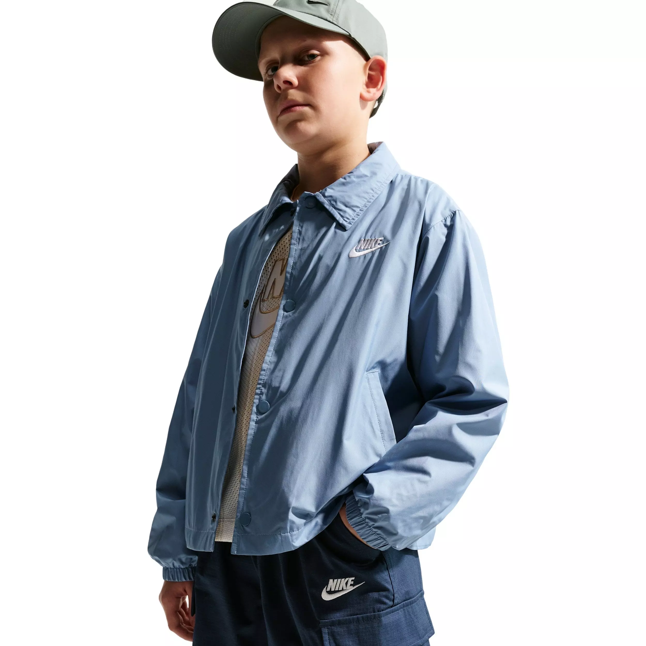 Nike Big Kids' Sportswear Club Woven Cargo Shorts - Navy - BLUE