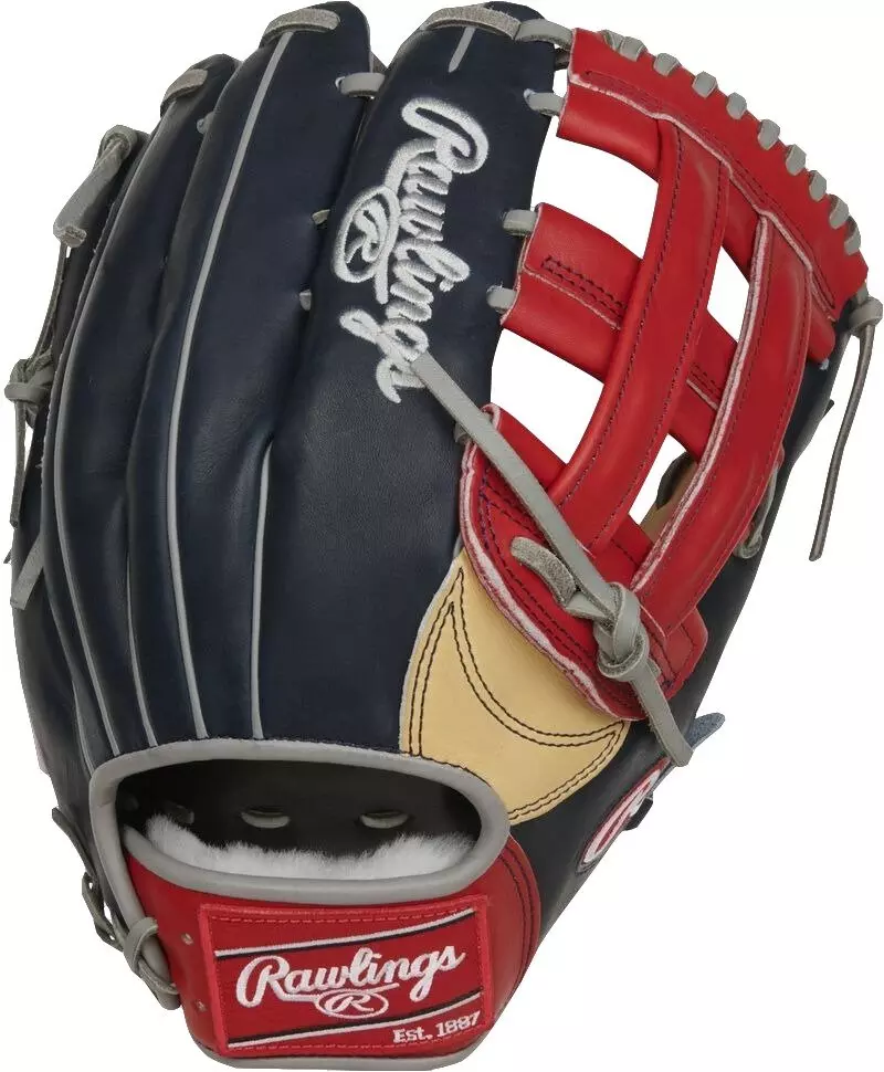 Rawlings Ronald Acuna Jr. 12.75" Pro Preferred Outfield Baseball Glove LHT - KHAKI/NAVY