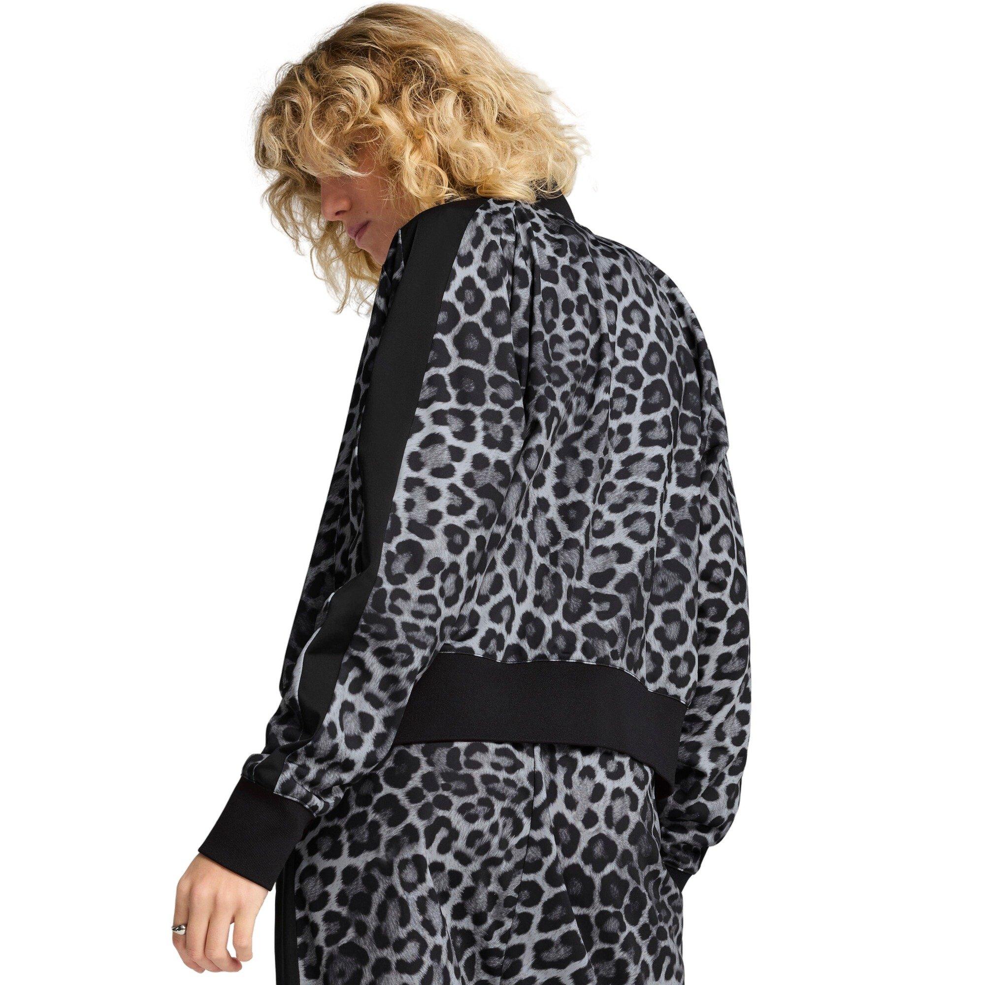 PUMA Women's T7 LEO LUX All-Over Print Short Track Jacket - Black - BLACK Thumbnail View 2