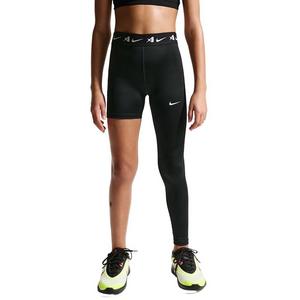 A'ja Wilson Big Girls' A'symmetric Mid-Rise Single-Leg Basketball Leggings - Black