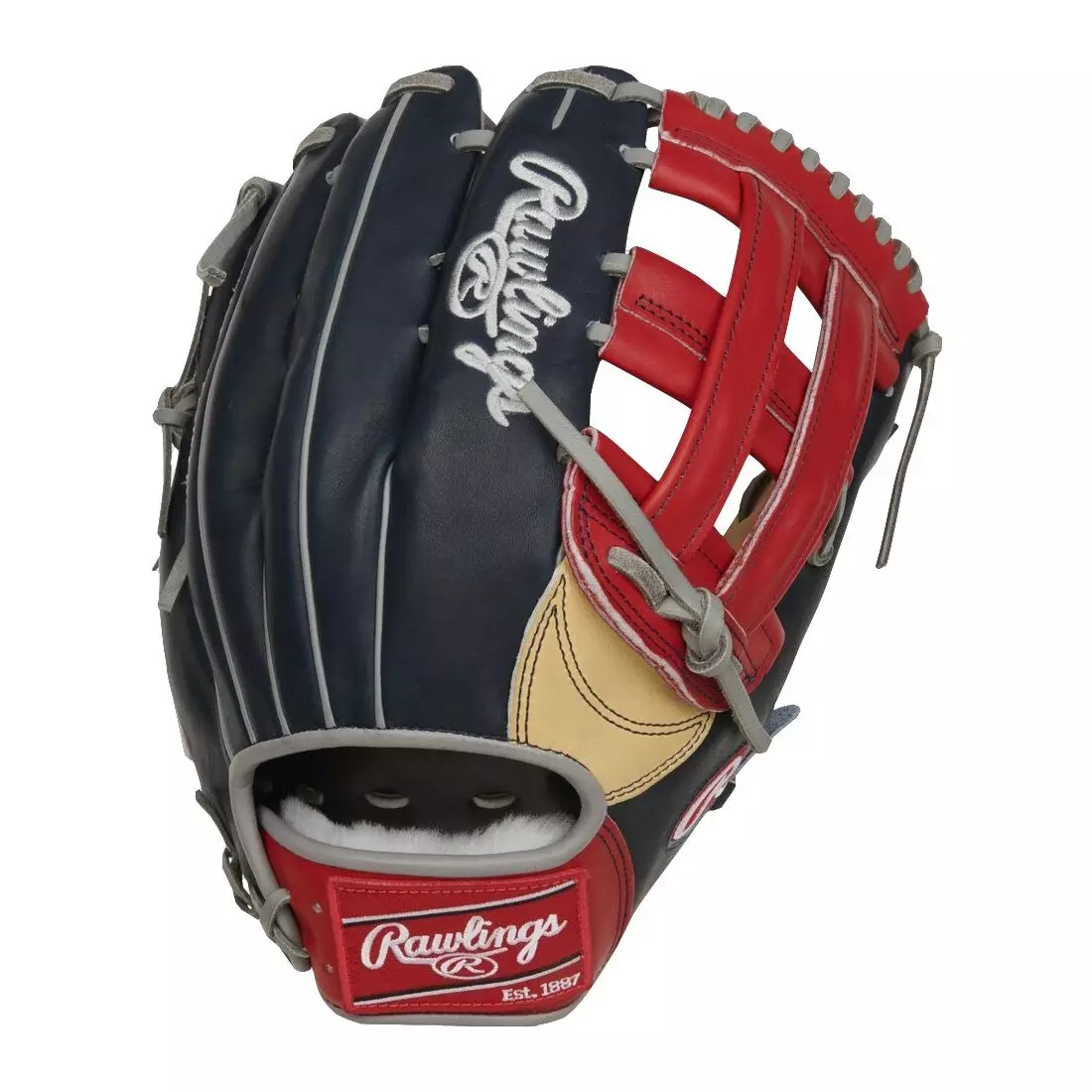 Rawlings Ronald Acuna Jr. Pro Preferred 12.75" Outfield Baseball Glove RHT - KHAKI/NAVY