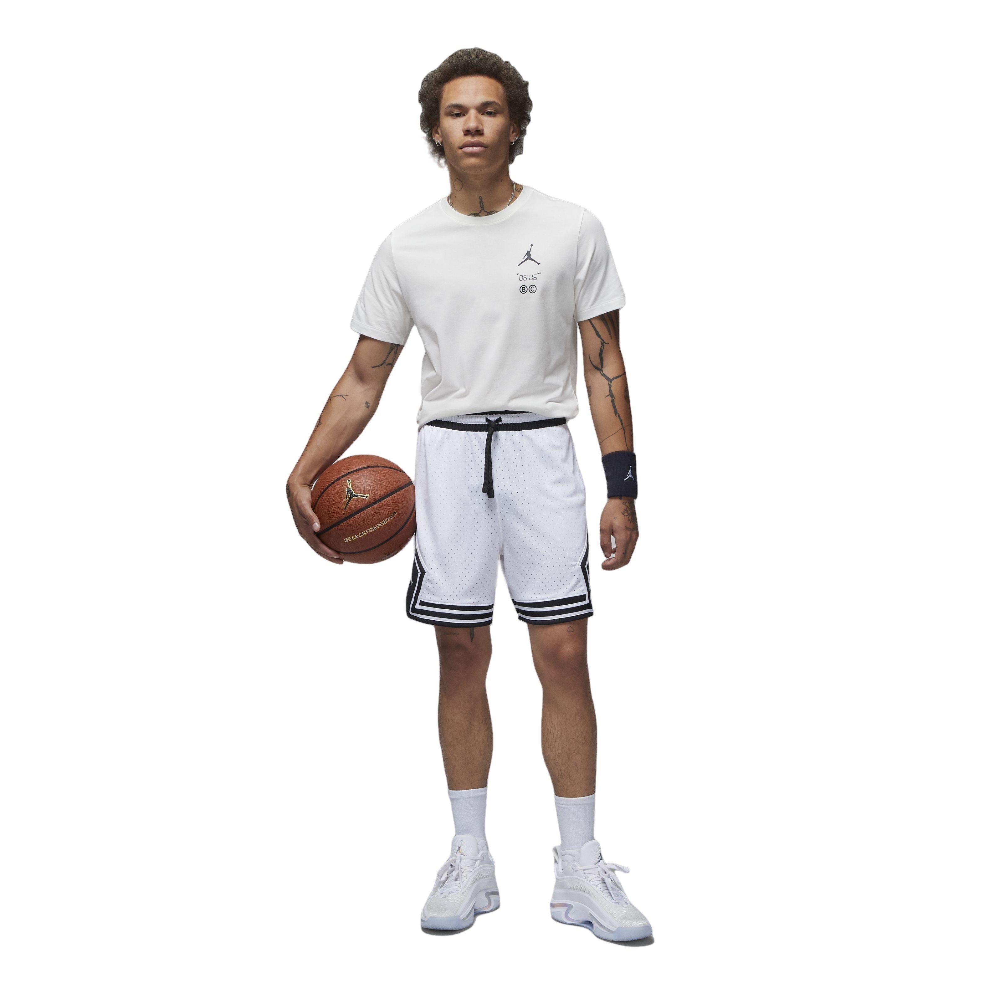Jordan Men's Dri-FIT Sport Diamond Shorts-White - WHITE Thumbnail View 7