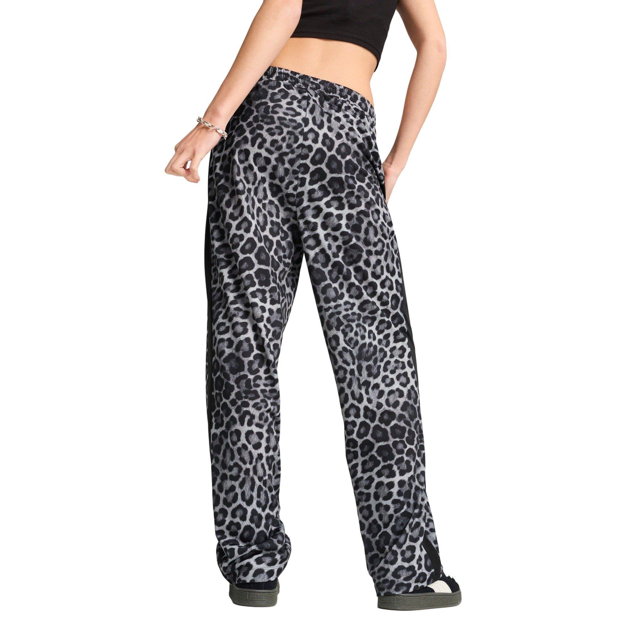 PUMA Women's T7 LEO LUXE All-Over Print Straight Pants - Black - BLACK Thumbnail View 2
