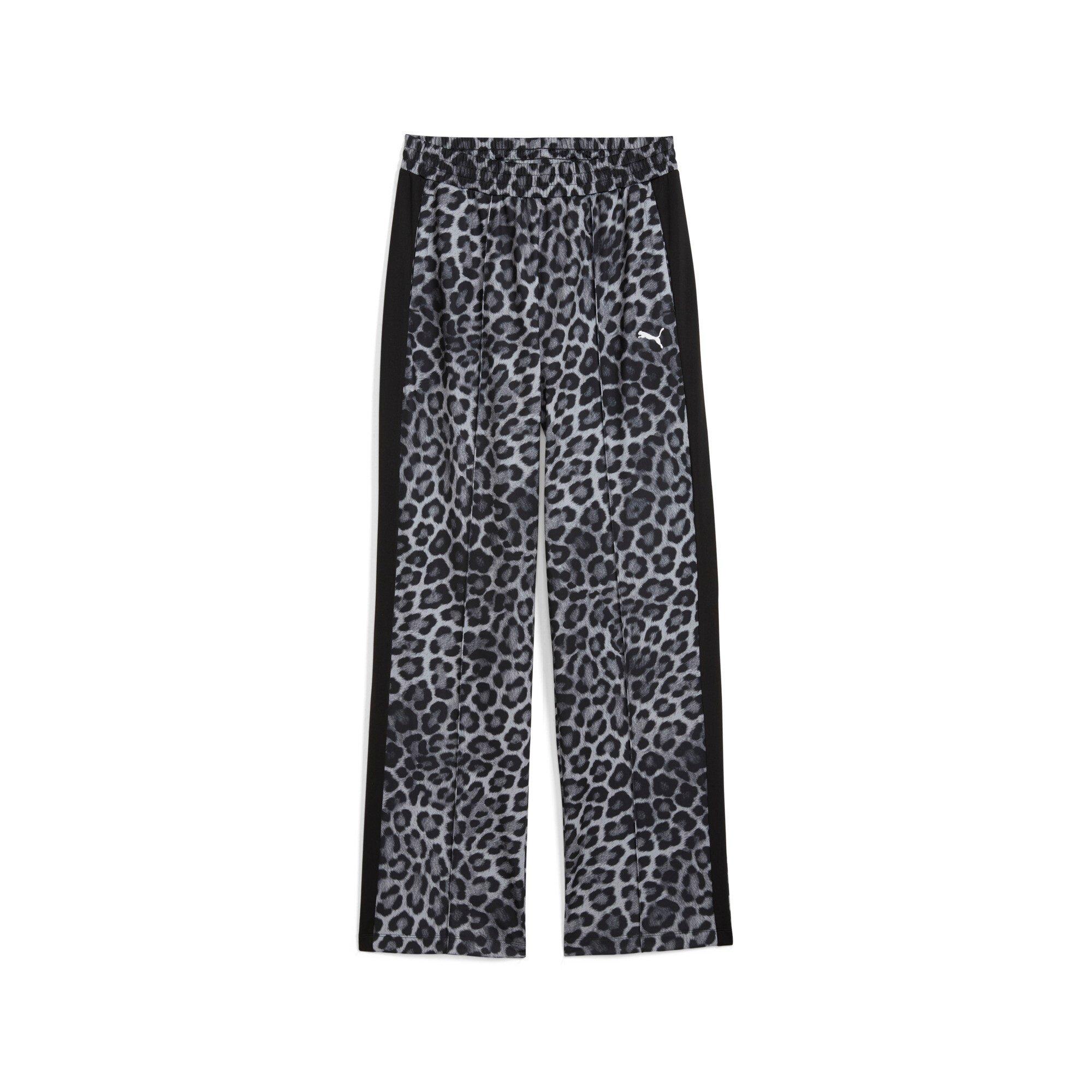 PUMA Women's T7 LEO LUXE All-Over Print Straight Pants -Black - BLACK Thumbnail View 5