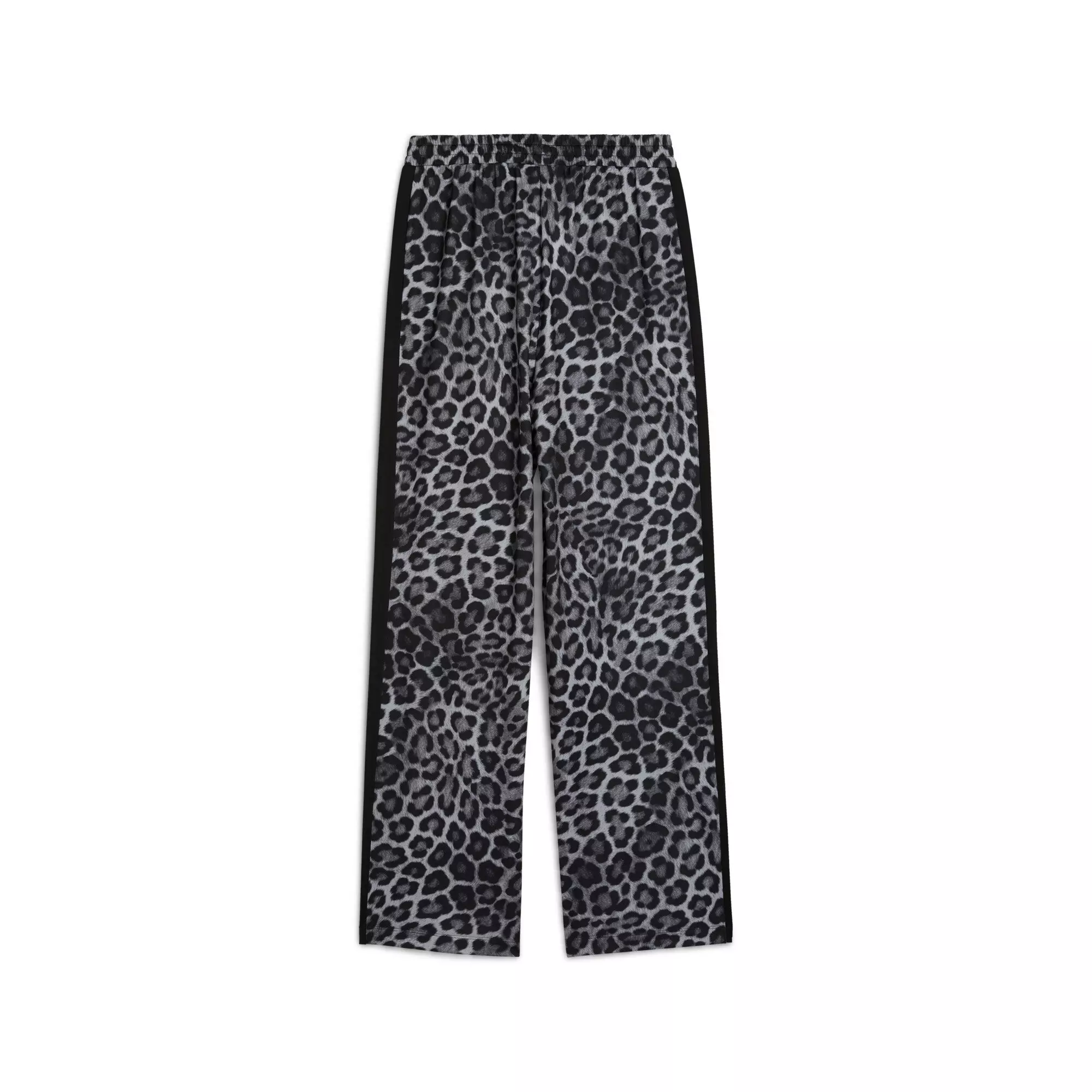 PUMA Women's T7 LEO LUXE All-Over Print Straight Pants -Black - BLACK