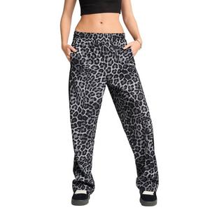 PUMA Women's T7 LEO LUXE All-Over Print Straight Pants -Black