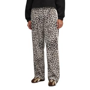 PUMA Women's T7 LEO LUXE All-Over Print Straight Pants -White/Brown