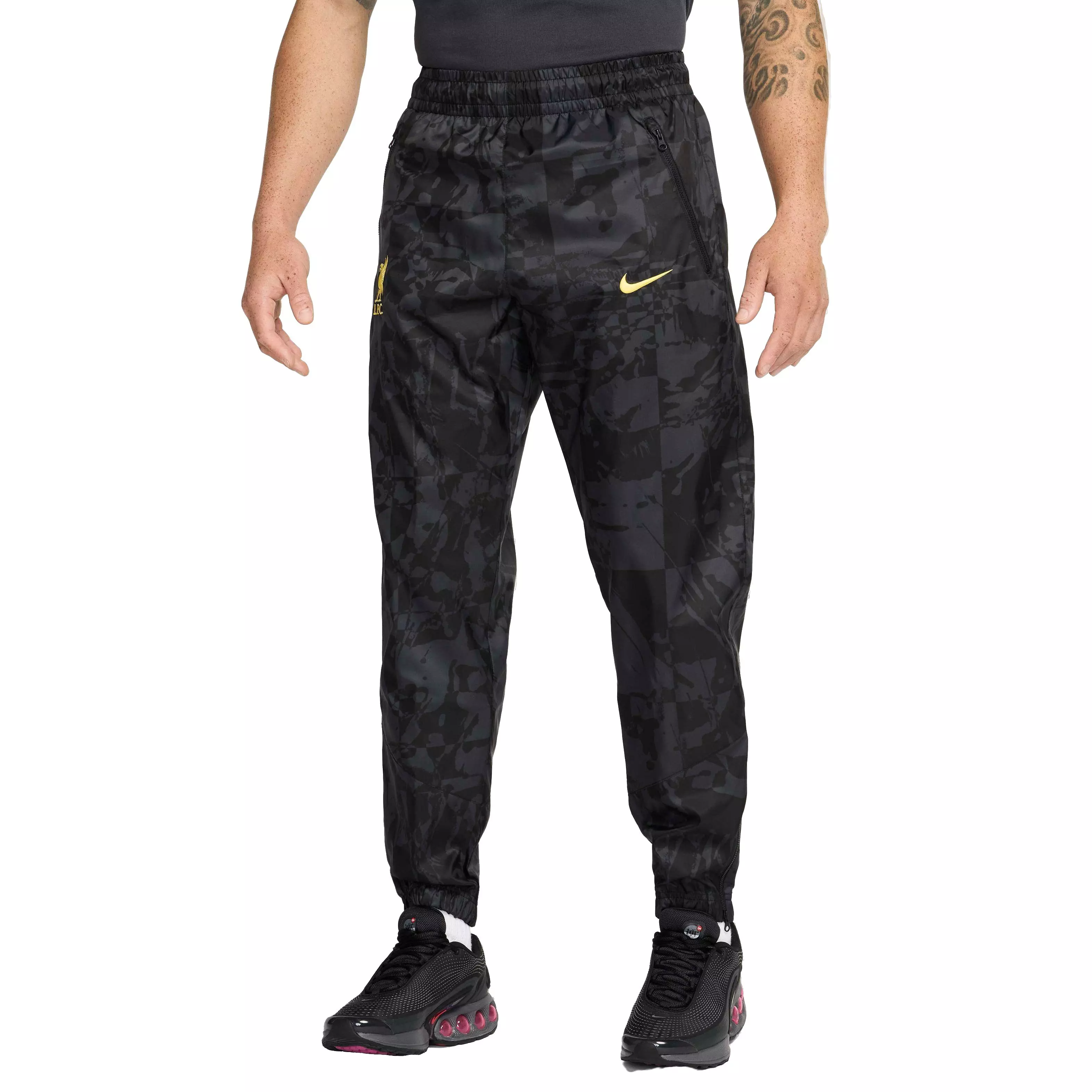 Nike Men's Liverpool FC Windrunner Woven Pants-Black - BLACK