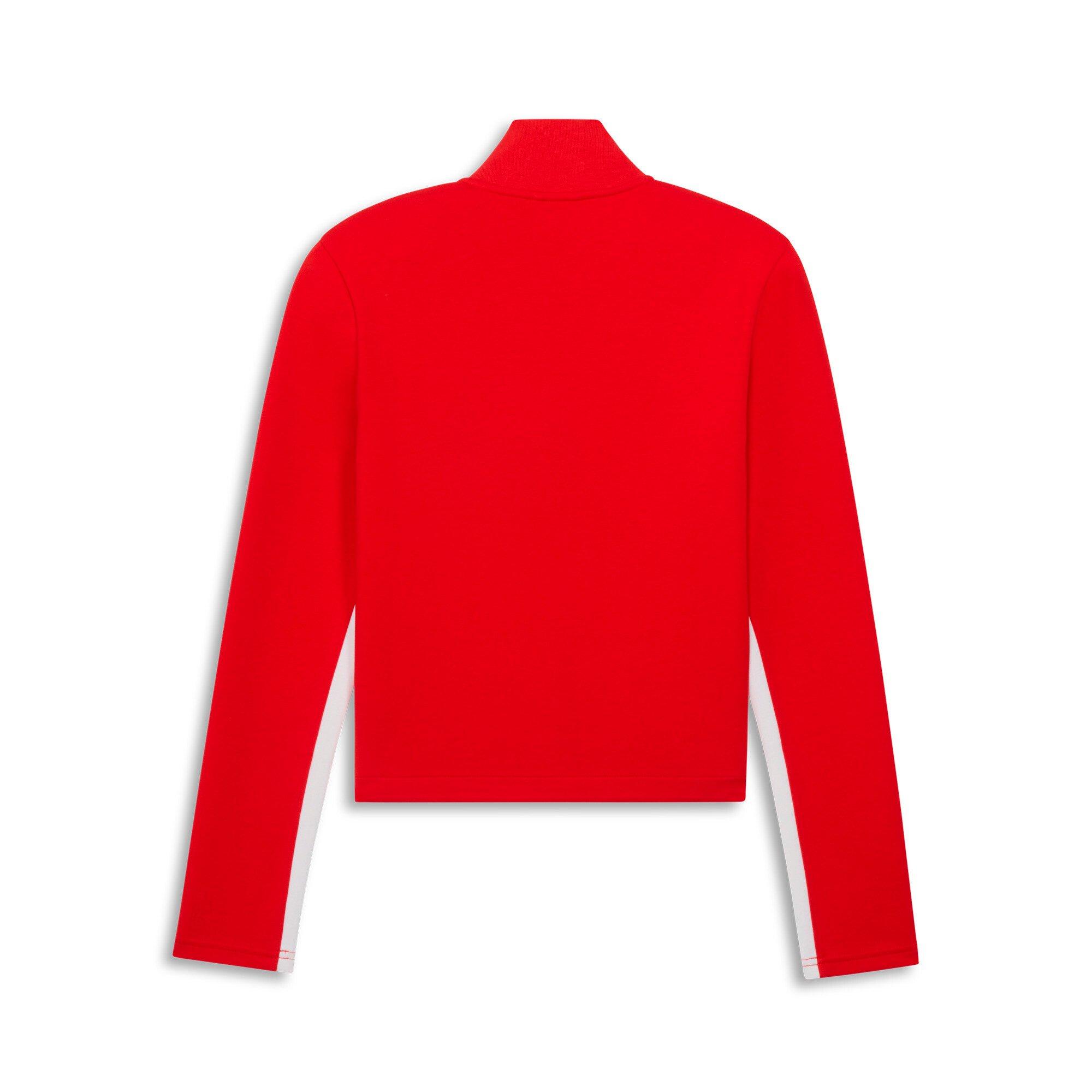 PUMA Women's T7 Slim Short Track Jacket - Red/White - RED/WHITE Thumbnail View 2