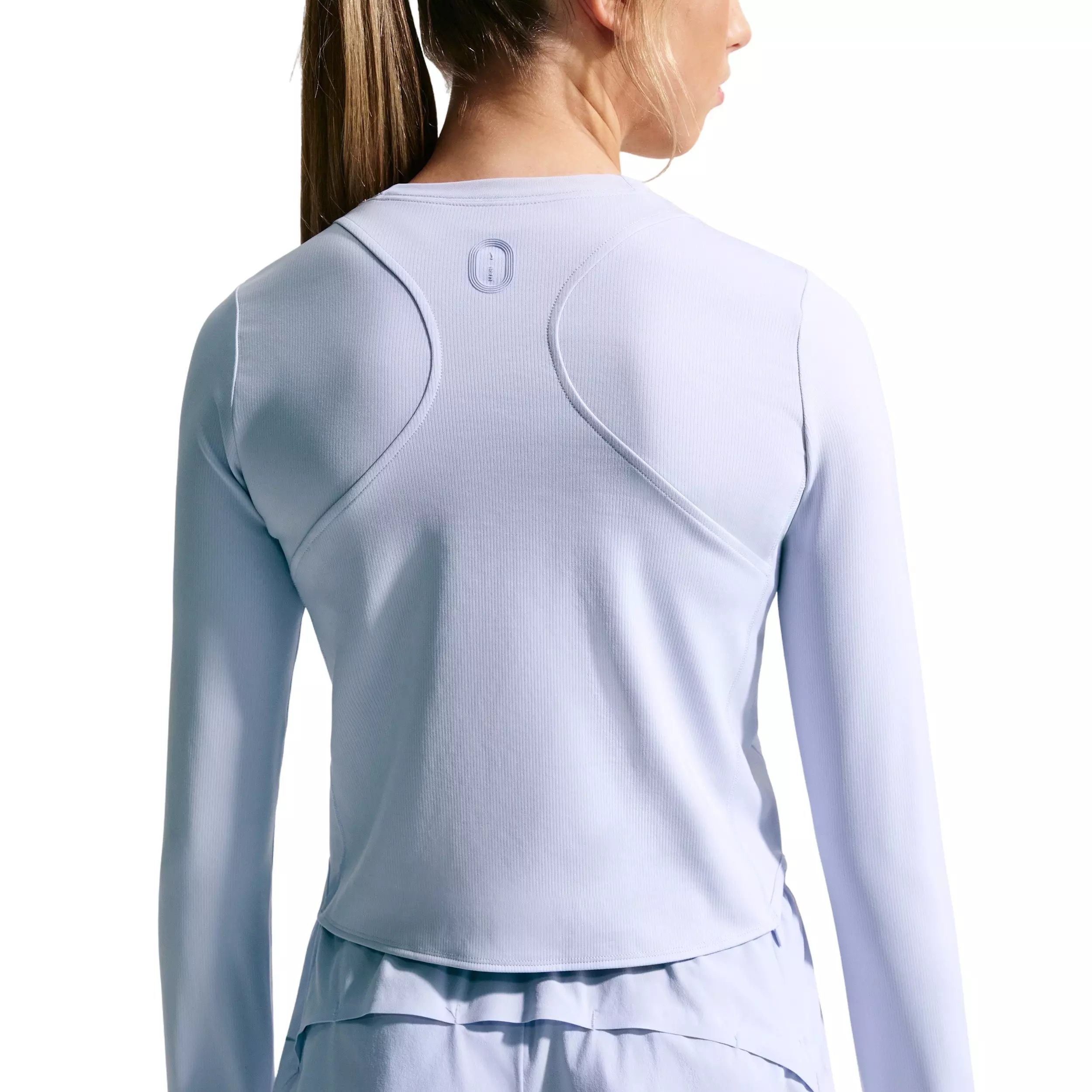 Nike Big Girls' MAVN Dri-FIT Ribbed Long Sleeve Top - Grey - GREY