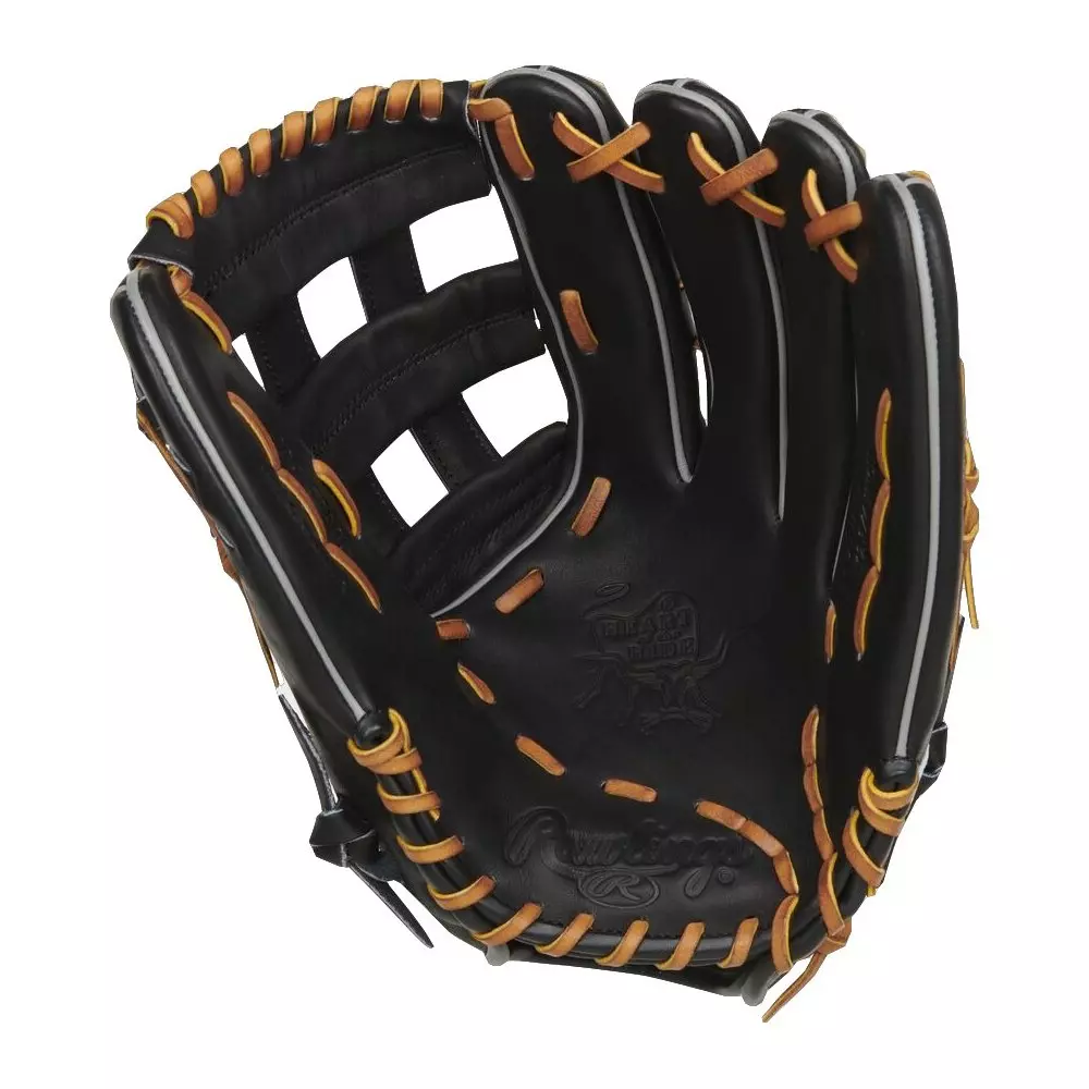 Rawlings Heart of the Hide 12.75" Outfield Baseball Glove LHT - Black - BLACK/TAN