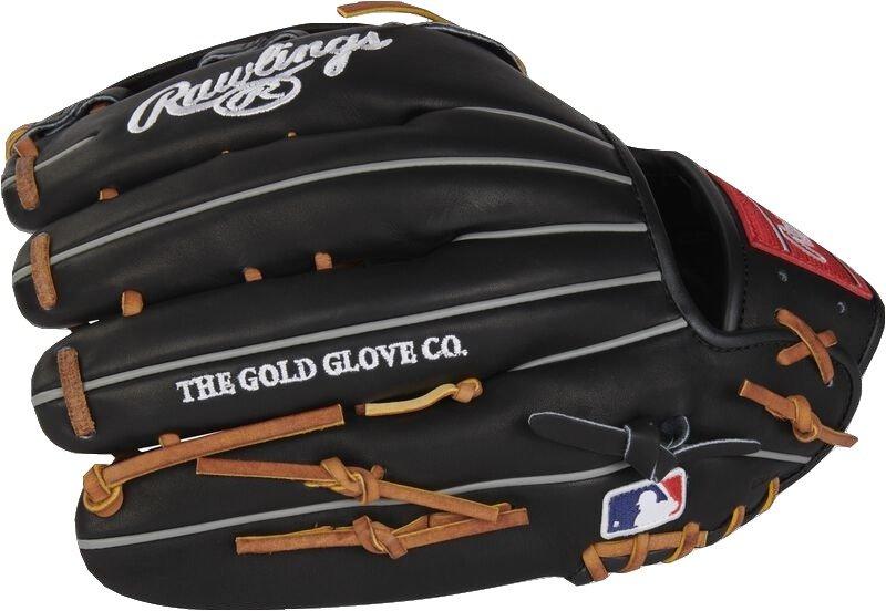 Rawlings Heart of the Hide 12.75" Outfield Baseball Glove LHT - Black - BLACK/TAN Thumbnail View 4