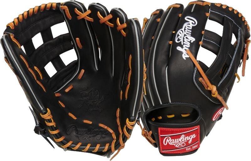 Rawlings Heart of the Hide 12.75" Outfield Baseball Glove LHT - Black - BLACK/TAN Thumbnail View 5