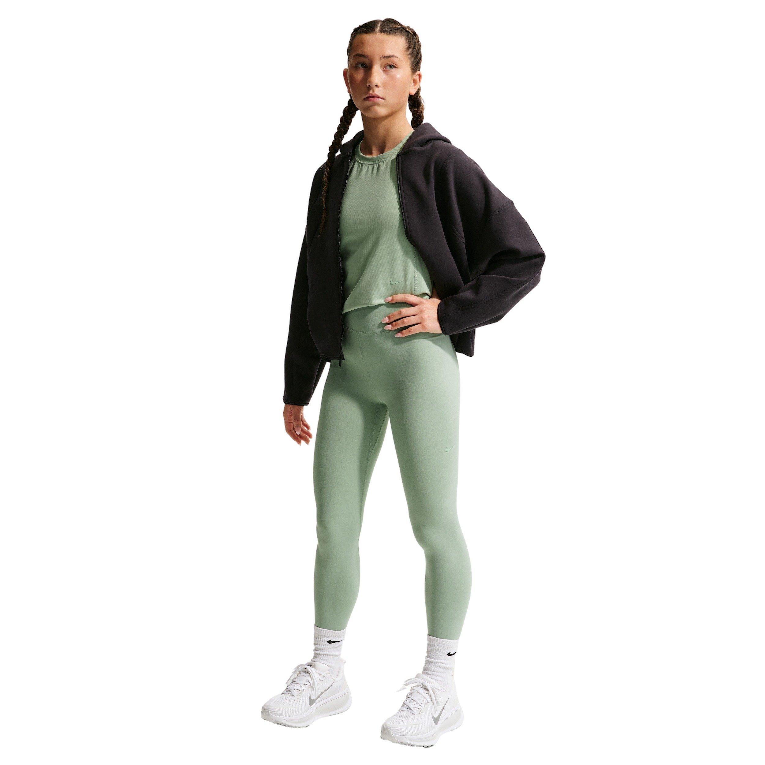 Nike MAVN Dri-FIT Big Girls' Green High-Rise Leggings