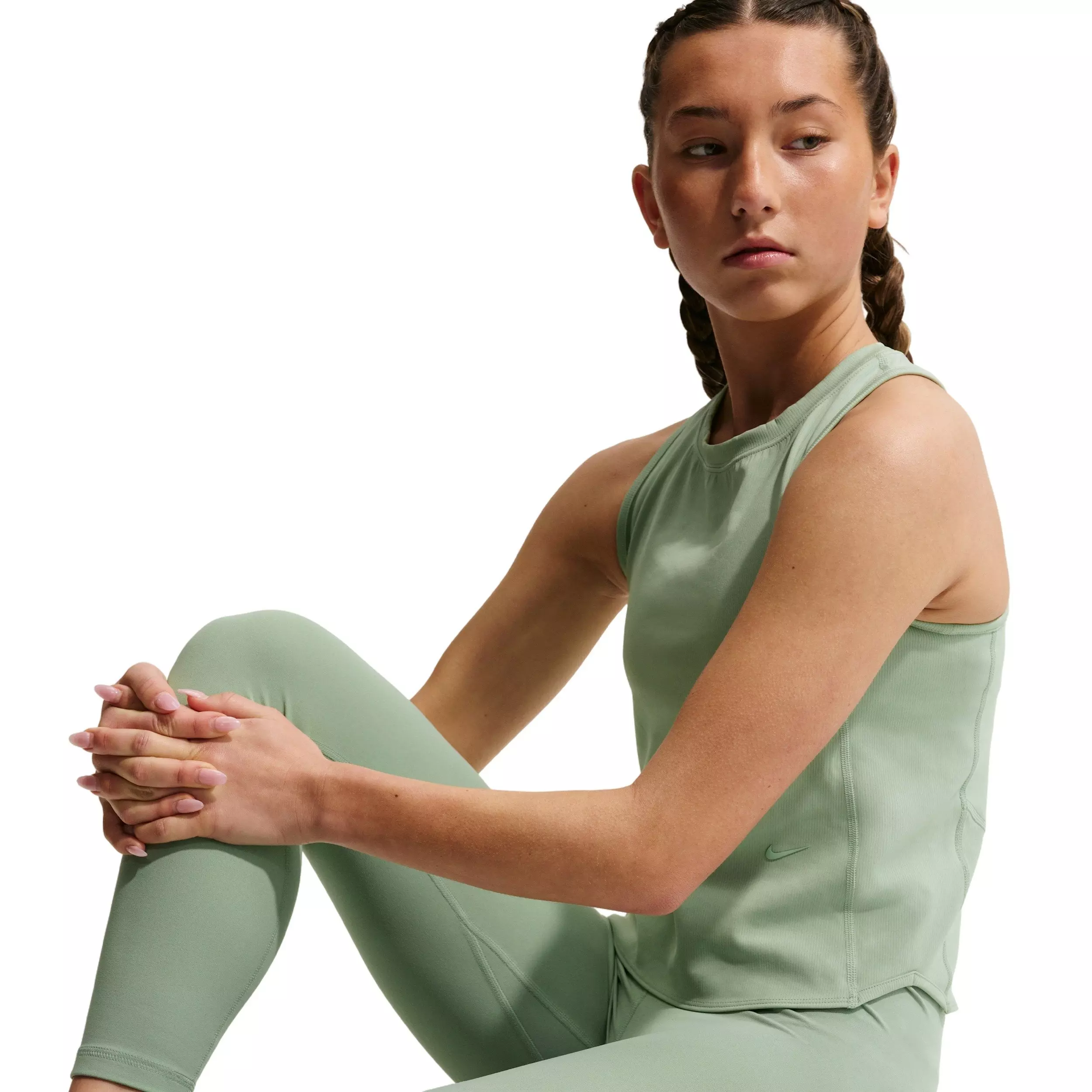 Nike Big Girls' MAVN Dri-FIT High-Rise Leggings - Green - GREEN