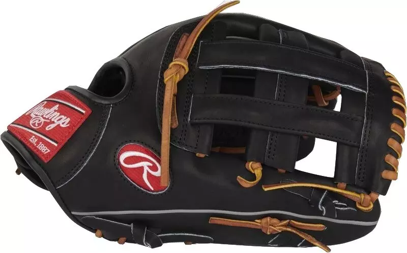 Rawlings Heart of the Hide 12.75" Outfield Baseball Glove RHT - BLACK/TAN